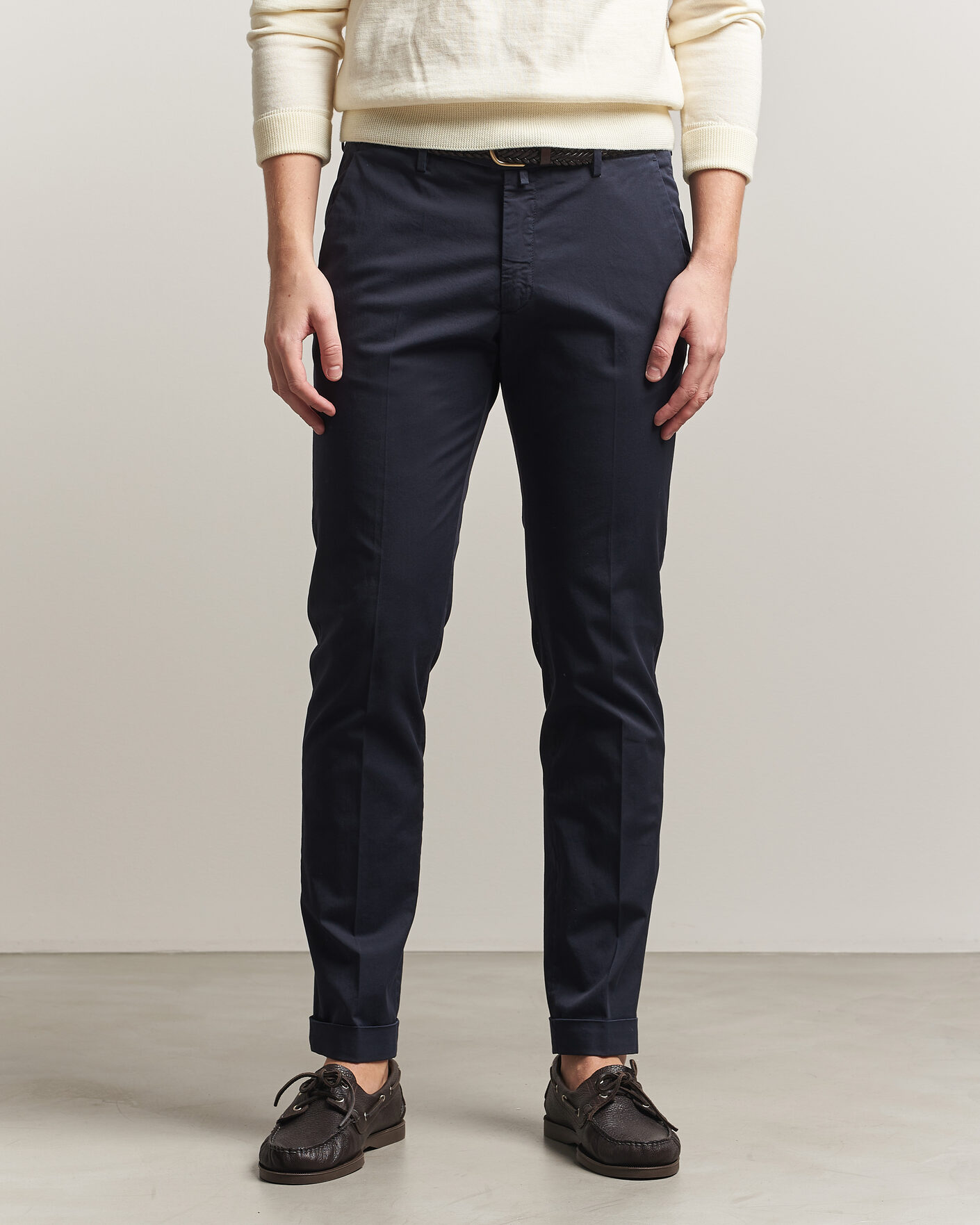Mies | Housut | Briglia 1949 | Slim Fit Cotton Chinos Navy