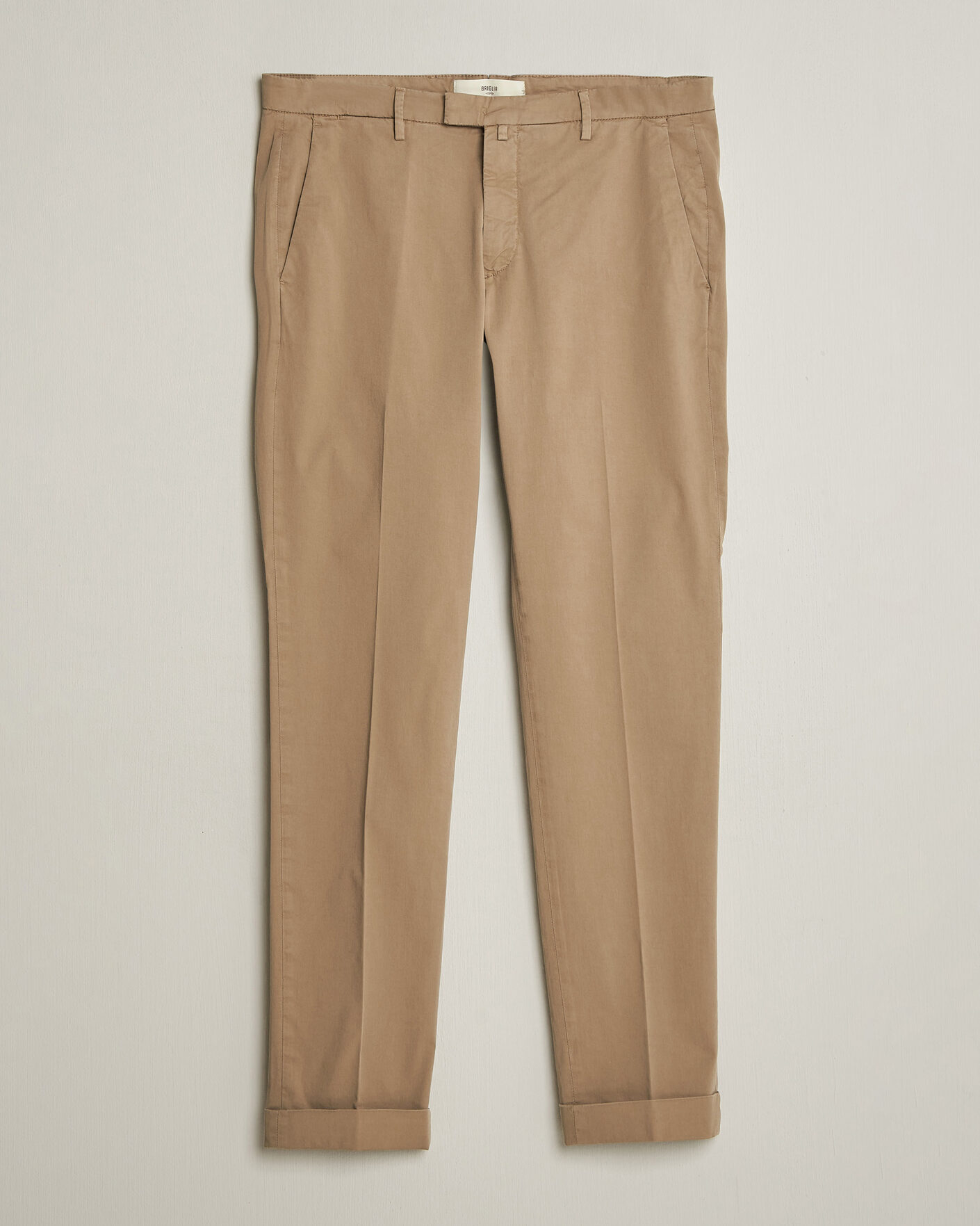 Mies | Housut | Briglia 1949 | Slim Fit Cotton Chinos Taupe