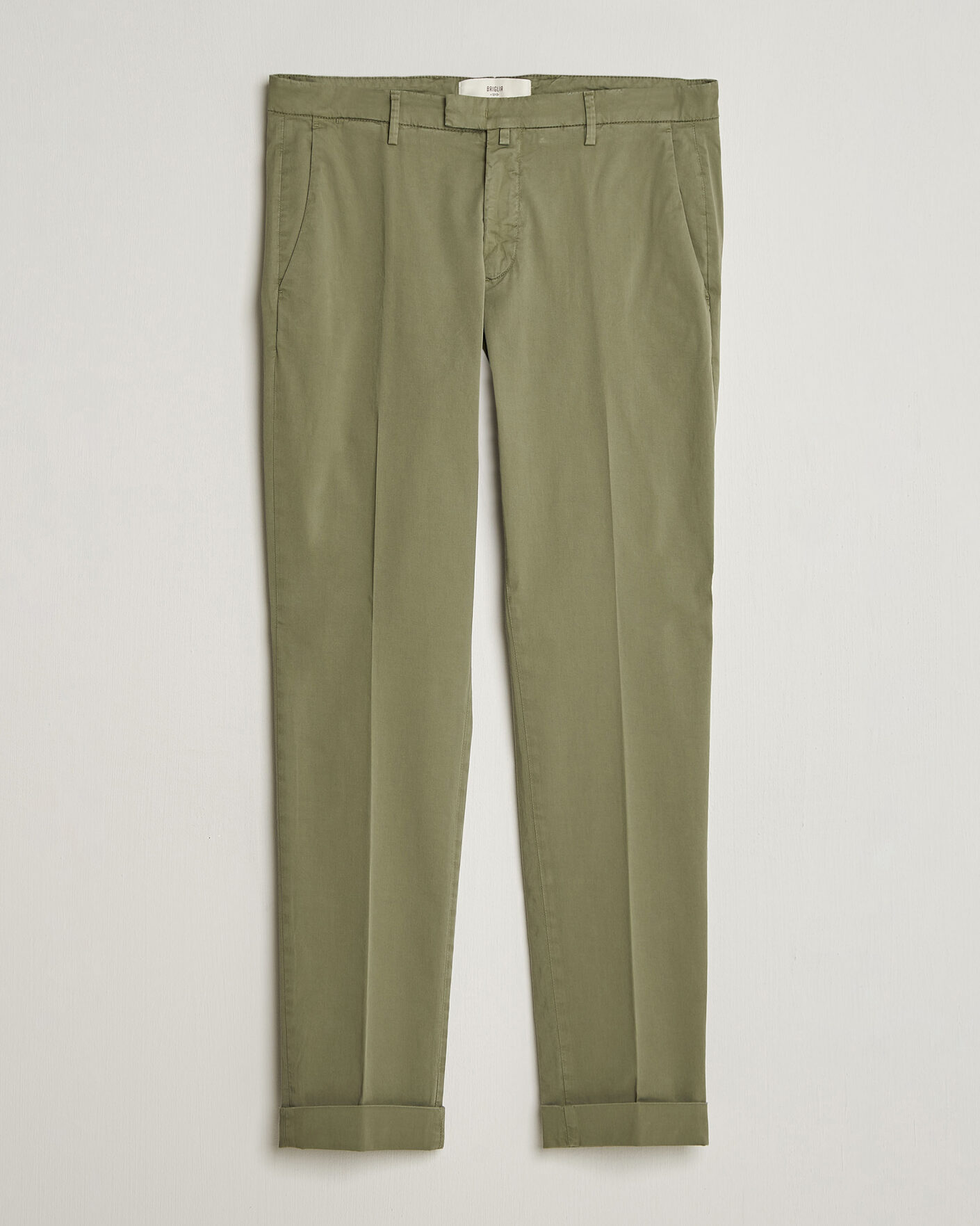 Mies | Housut | Briglia 1949 | Slim Fit Cotton Chinos Olive