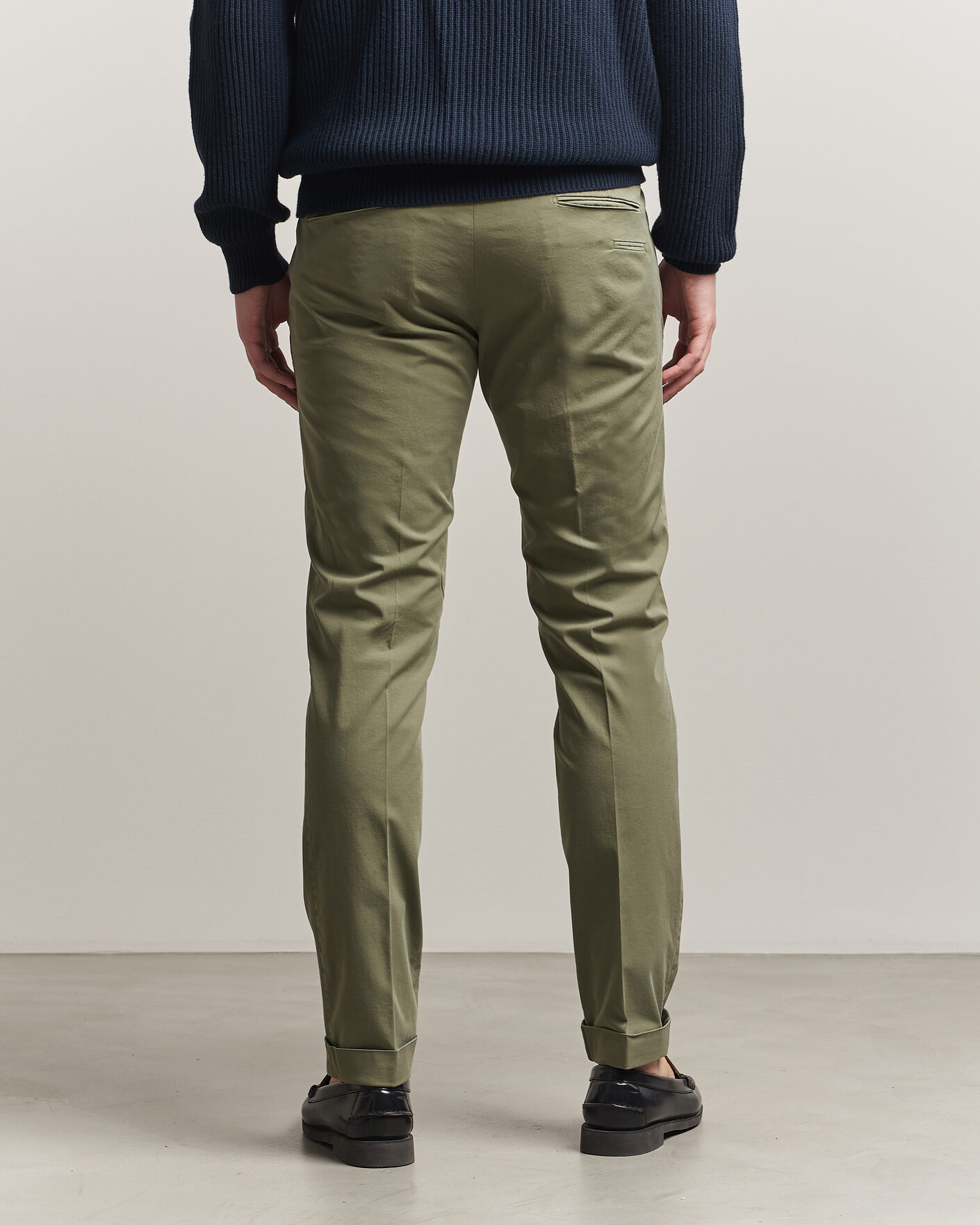 Mies | Housut | Briglia 1949 | Slim Fit Cotton Chinos Olive