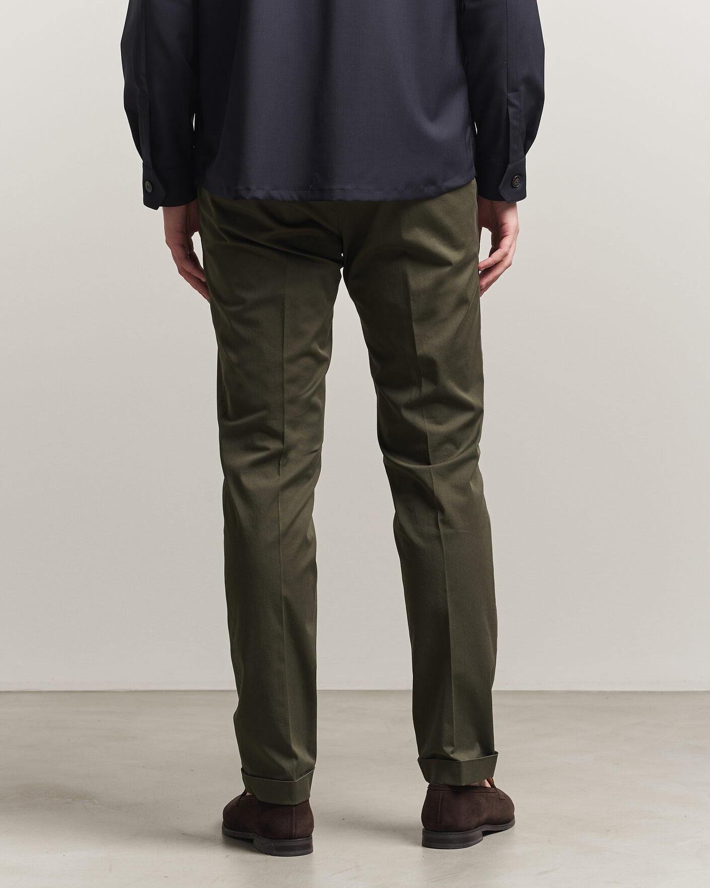 Mies | Housut | Briglia 1949 | Slim Fit Cotton Chinos Dark Green