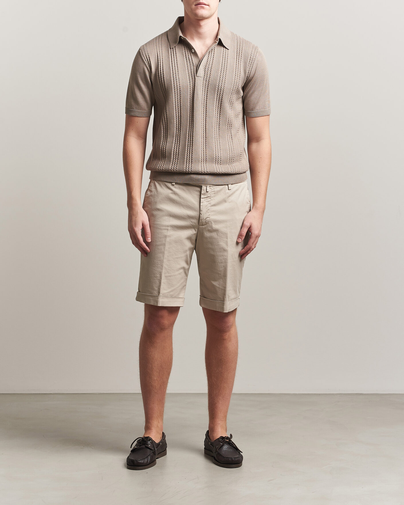 Mies | Shortsit | Briglia 1949 | Cotton Stretch Shorts Beige