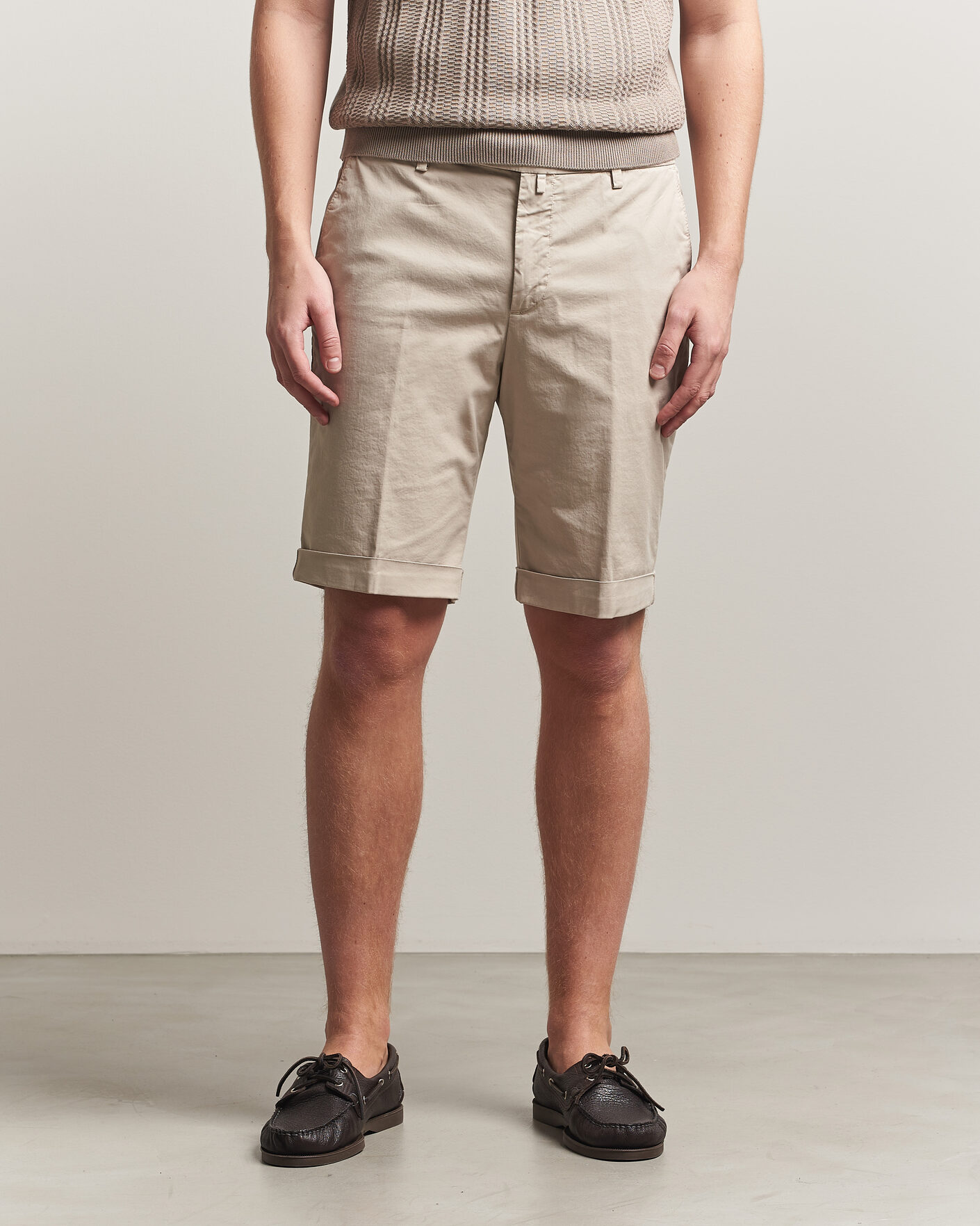 Mies | Shortsit | Briglia 1949 | Cotton Stretch Shorts Beige