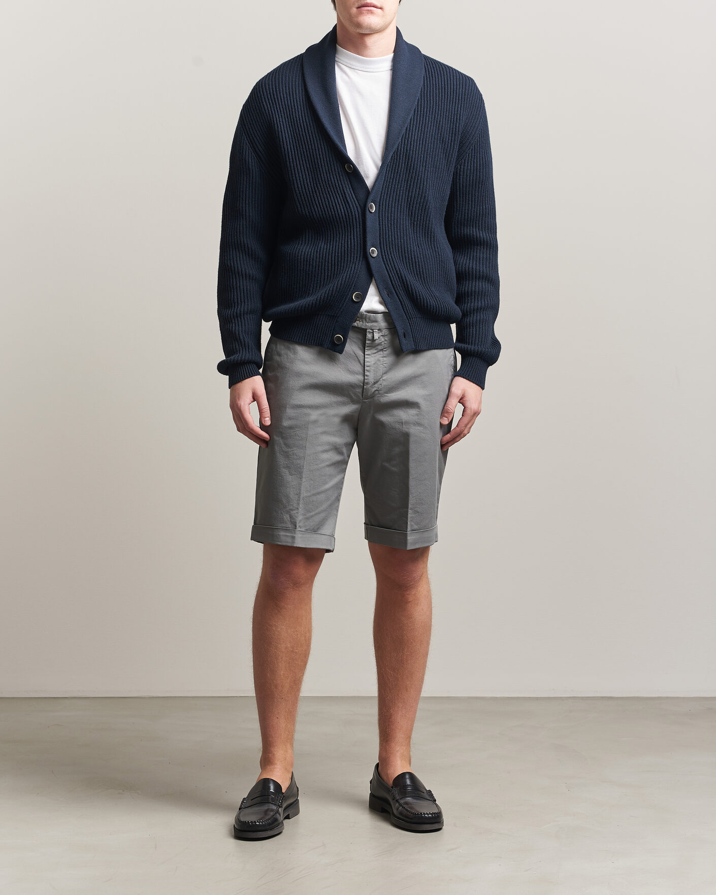 Mies | Shortsit | Briglia 1949 | Cotton Stretch Shorts Grey