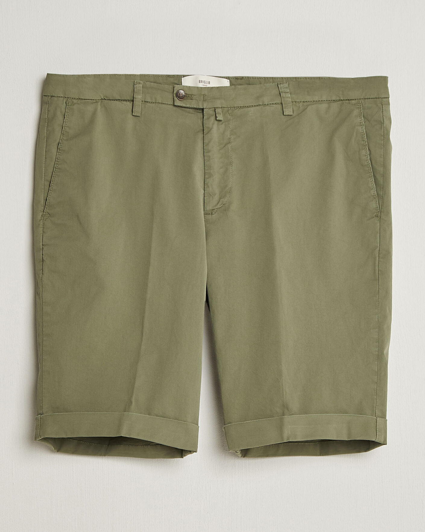 Mies | Shortsit | Briglia 1949 | Cotton Stretch Shorts Olive