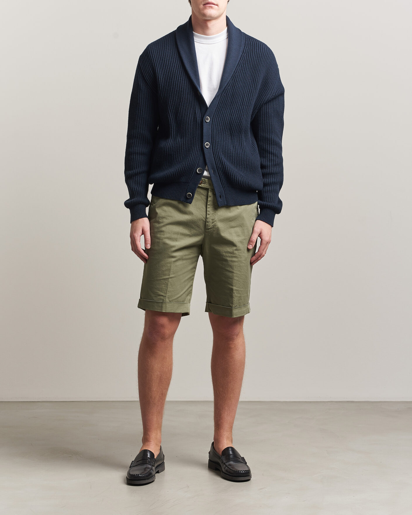 Mies | Shortsit | Briglia 1949 | Cotton Stretch Shorts Olive