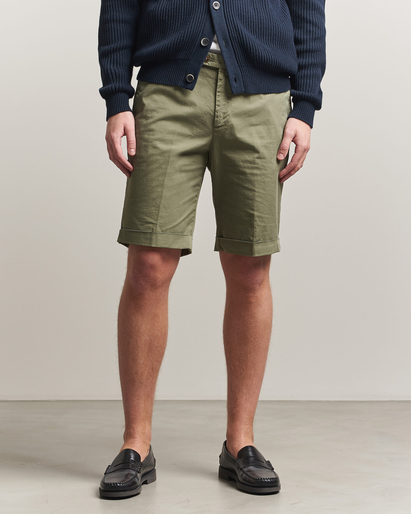 Mies | Shortsit | Briglia 1949 | Cotton Stretch Shorts Olive