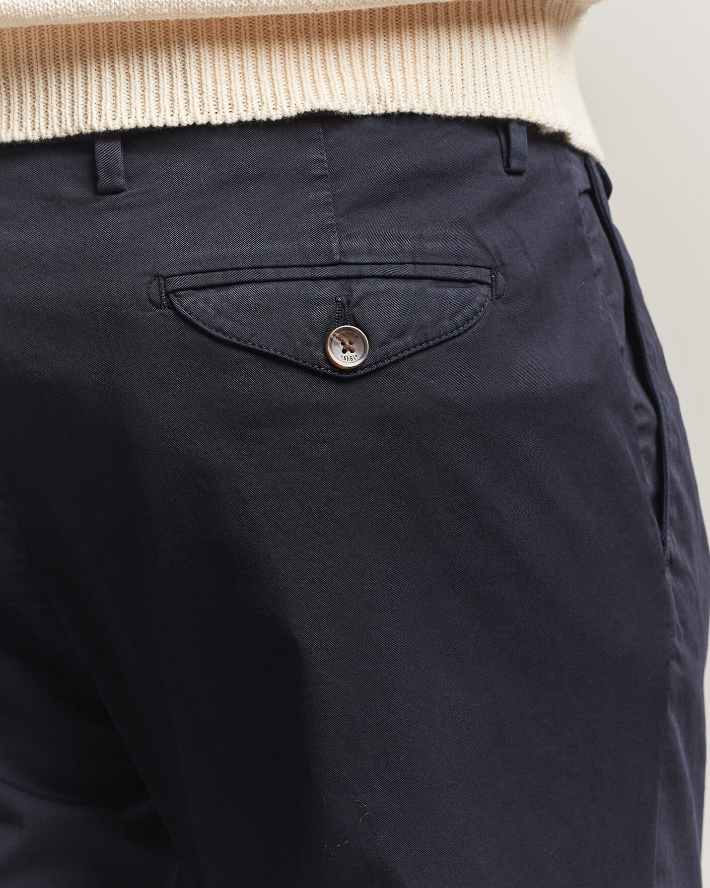 Mies | Housut | Briglia 1949 | Easy Fit Pleated Cotton Stretch Chino Navy