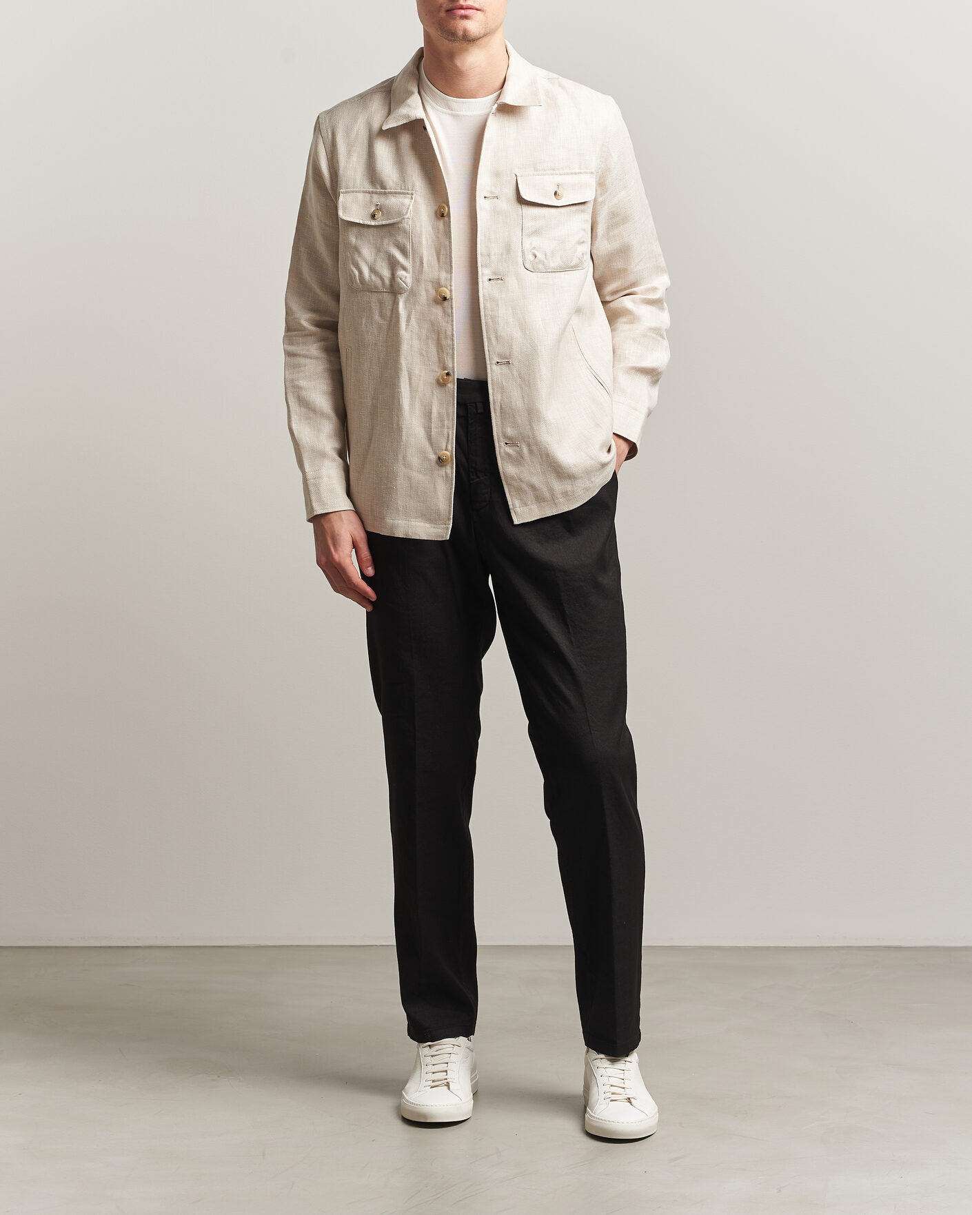 Mies | Housut | Briglia 1949 | Pleated Linen Trousers Black