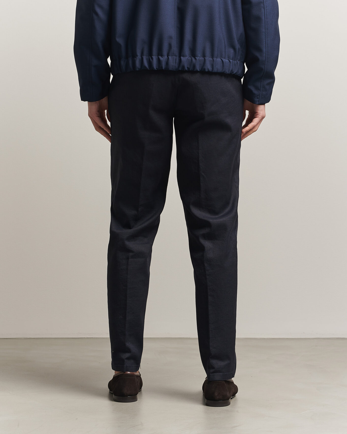 Mies | Housut | Briglia 1949 | Pleated Linen Trousers Navy