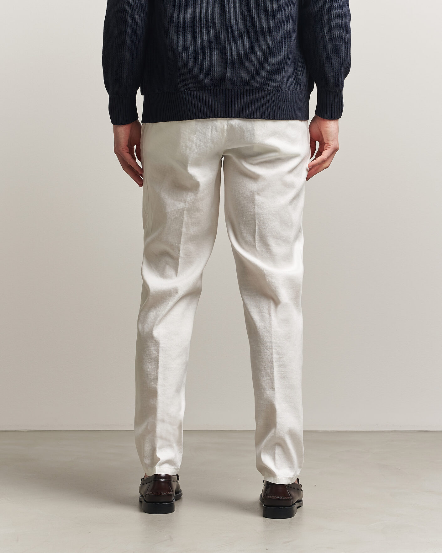 Mies | Housut | Briglia 1949 | Pleated Linen Trousers Cream