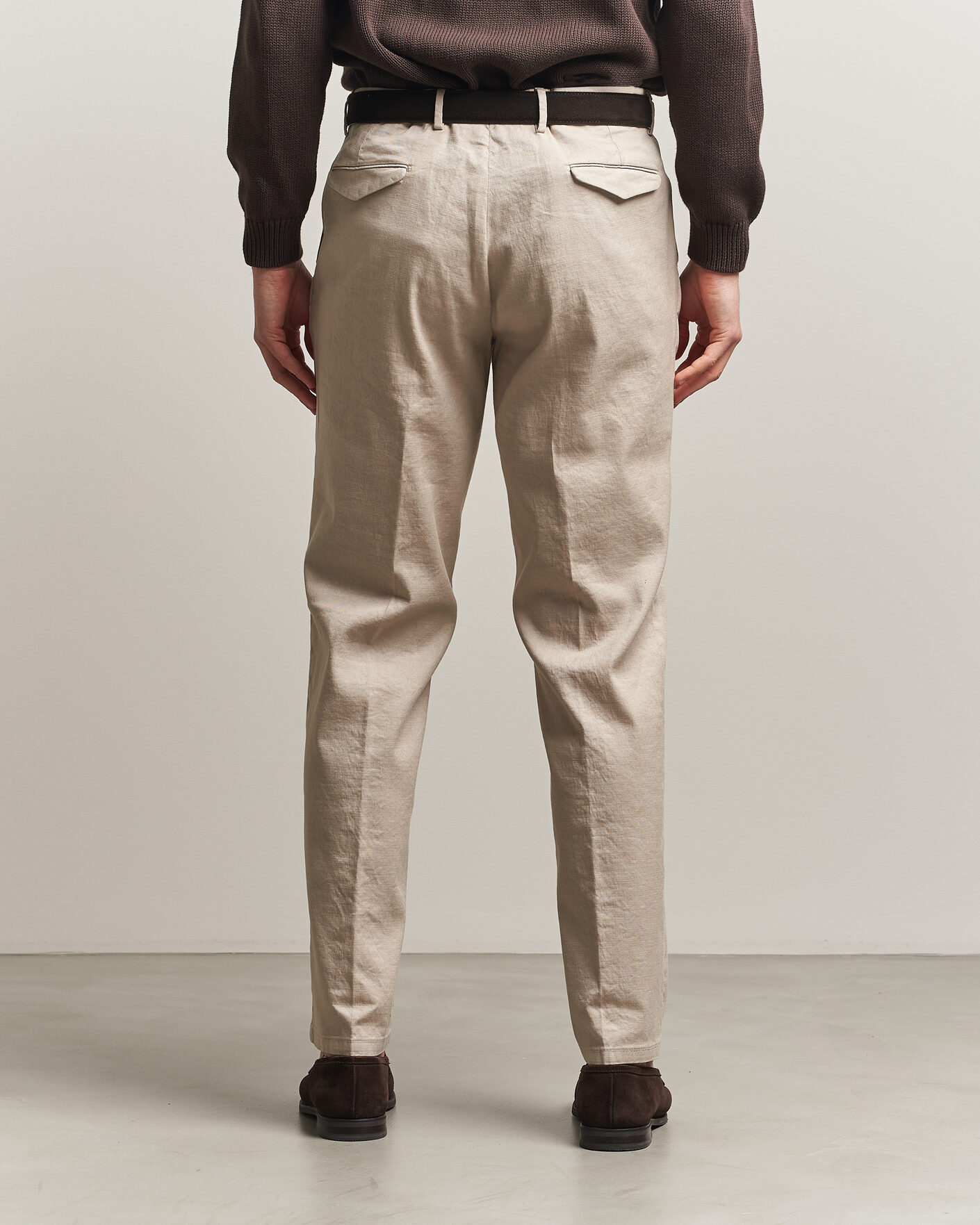 Mies | Housut | Briglia 1949 | Pleated Linen Trousers Beige