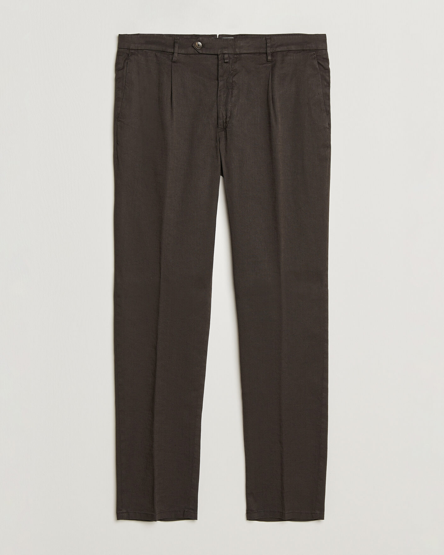 Mies | Housut | Briglia 1949 | Pleated Linen Trousers Brown