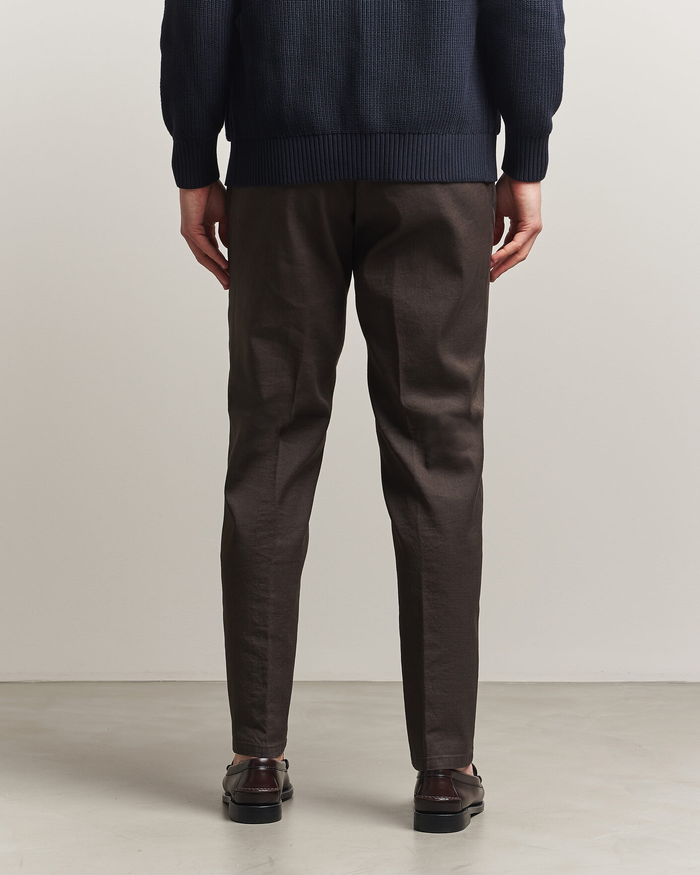 Mies | Housut | Briglia 1949 | Pleated Linen Trousers Brown