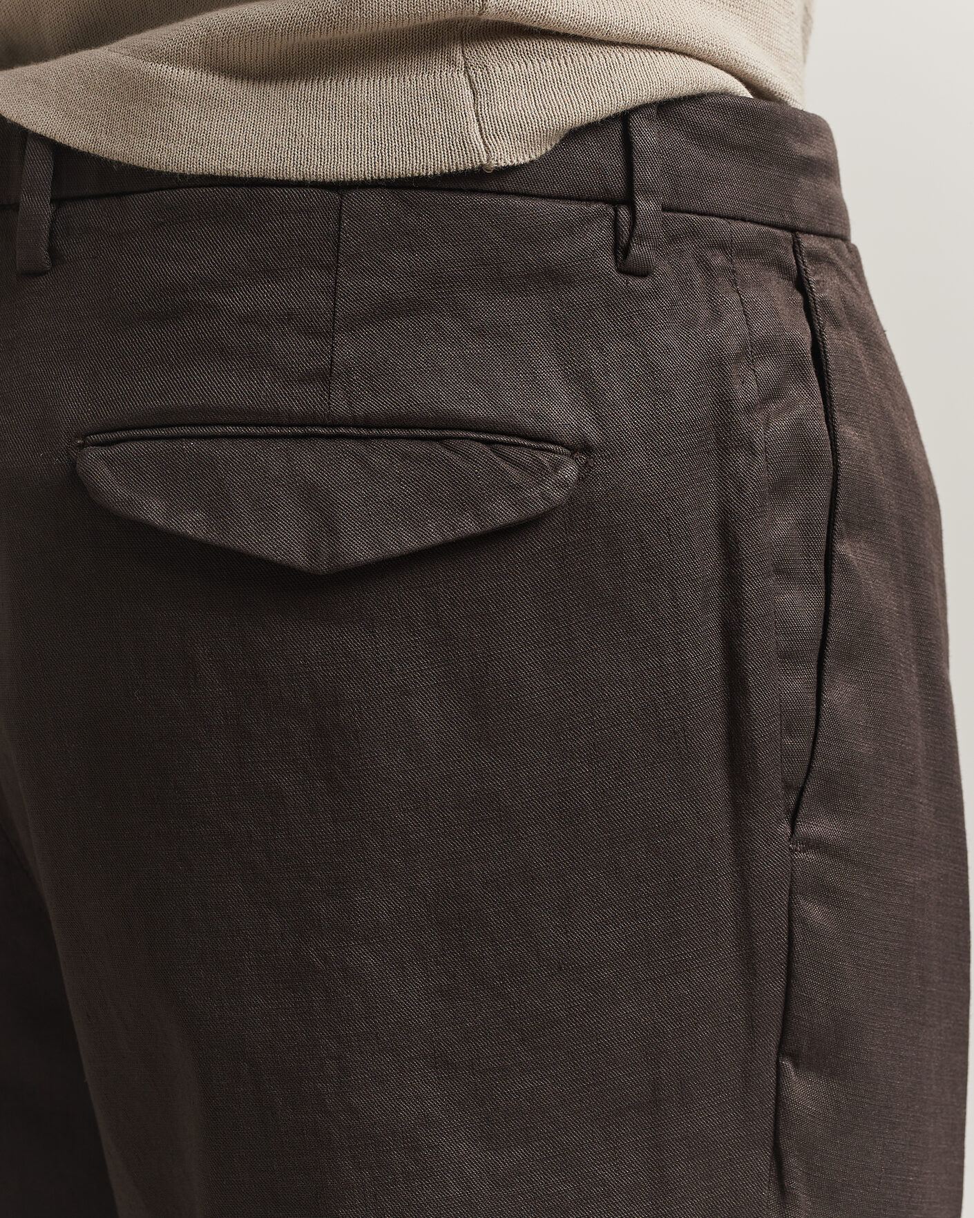Mies | Housut | Briglia 1949 | Pleated Linen Trousers Brown