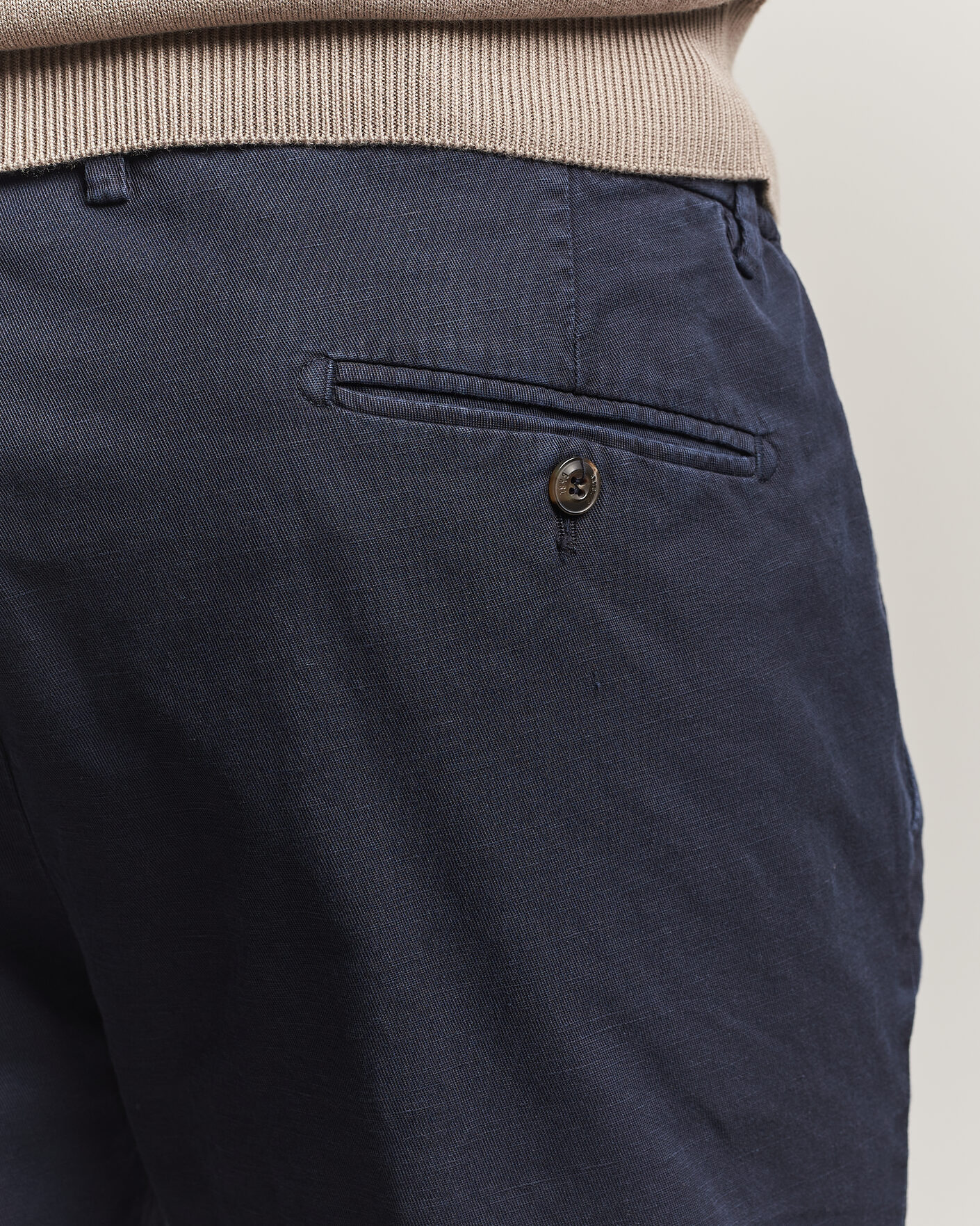 Mies | Shortsit | Briglia 1949 | Cotton/Linen Drawstring Shorts Navy
