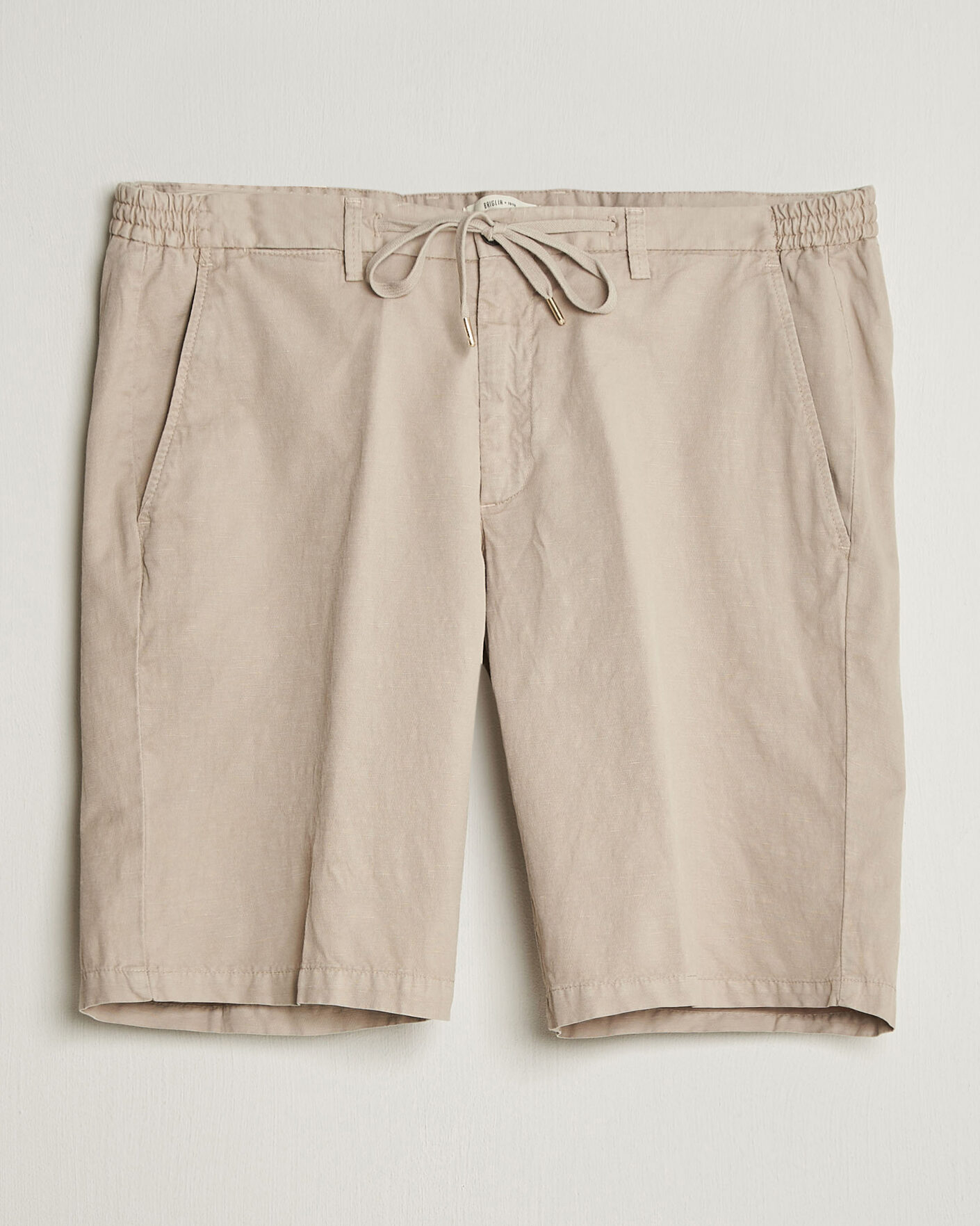 Mies | Shortsit | Briglia 1949 | Cotton/Linen Drawstring Shorts Beige