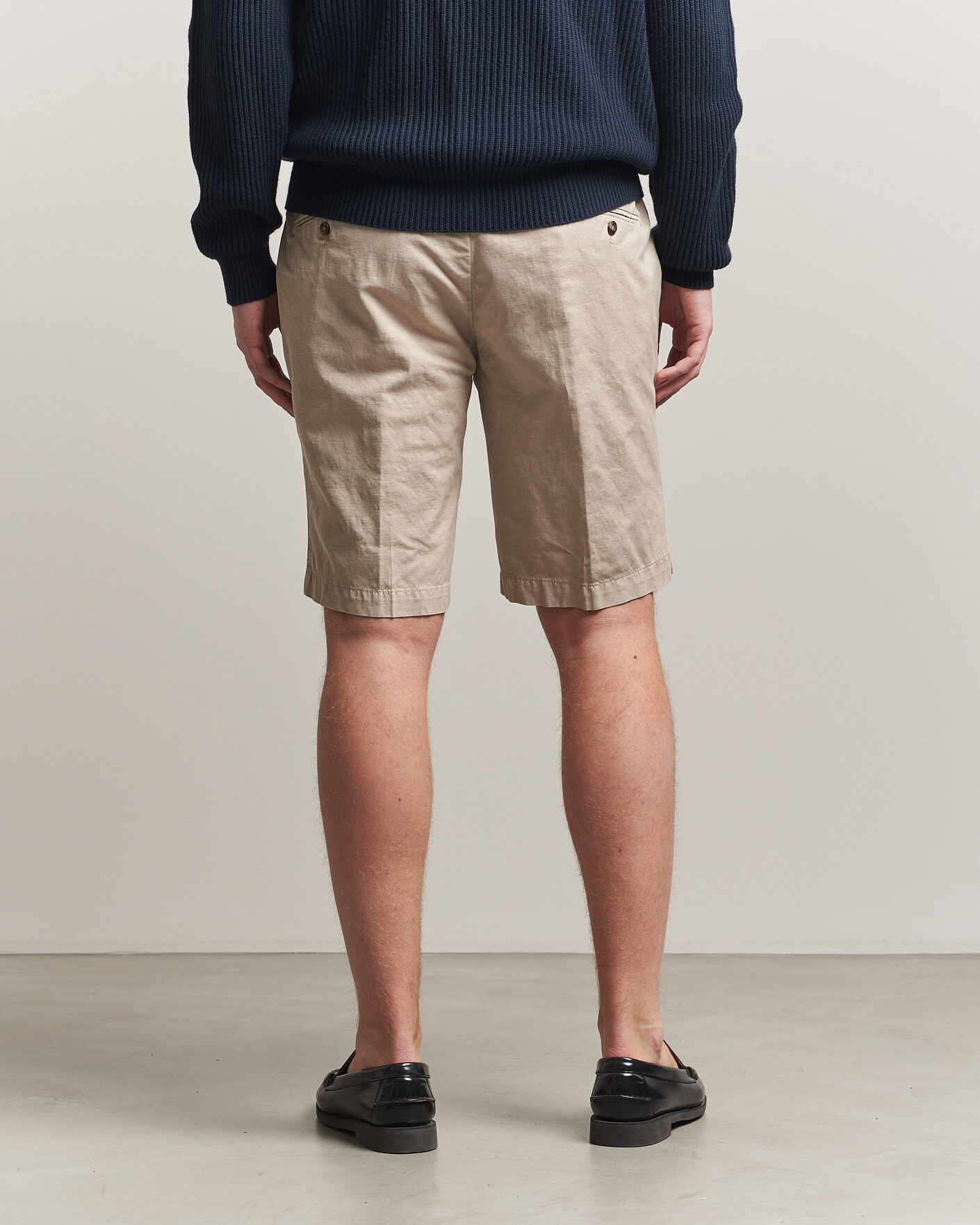 Mies | Shortsit | Briglia 1949 | Cotton/Linen Drawstring Shorts Beige