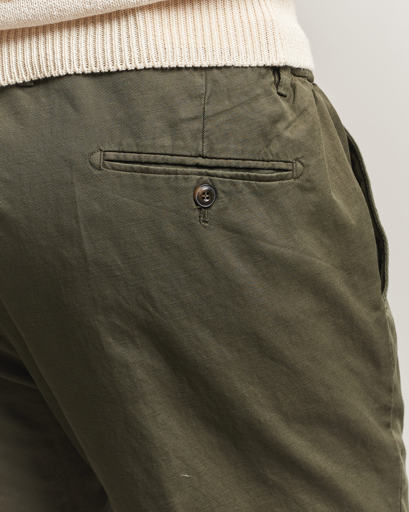 Mies | Shortsit | Briglia 1949 | Cotton/Linen Drawstring Shorts Olive