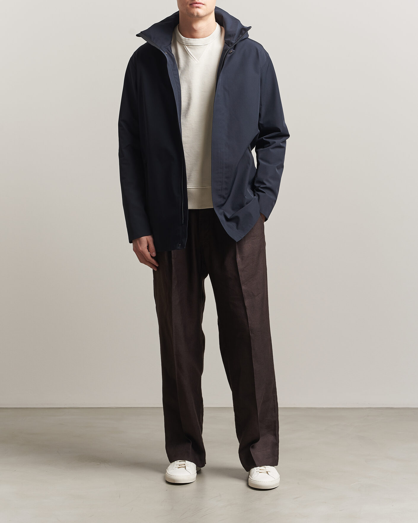 Mies | Takit | Scandinavian Edition | Range III Mid Lenght Waterproof Coat Midnight Blue