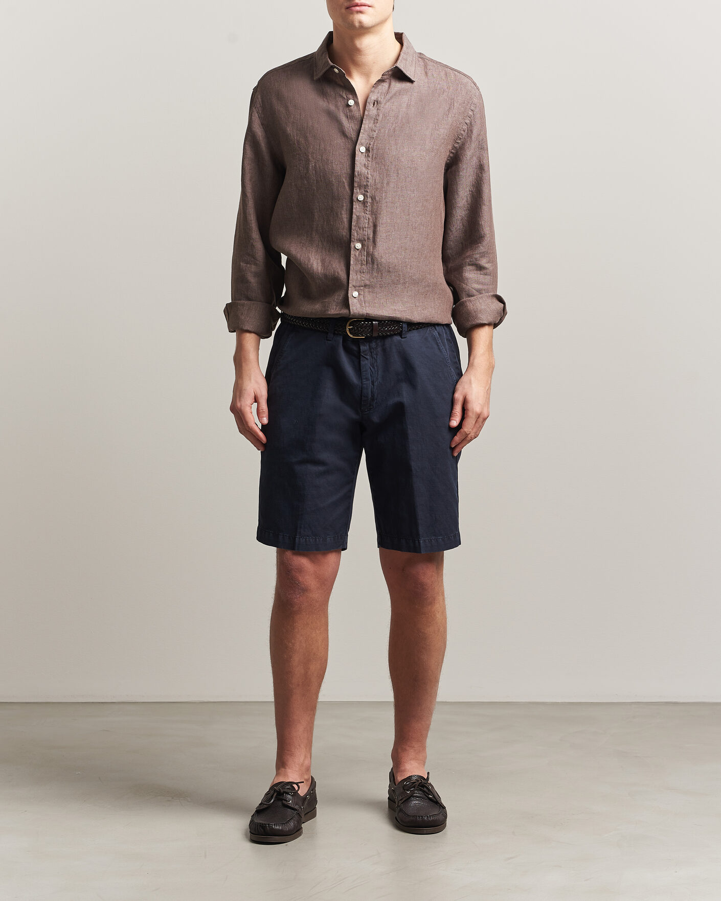 Mies | Kauluspaidat | Charles Tyrwhitt | Pure Linen Slim Fit Shirt Mocha