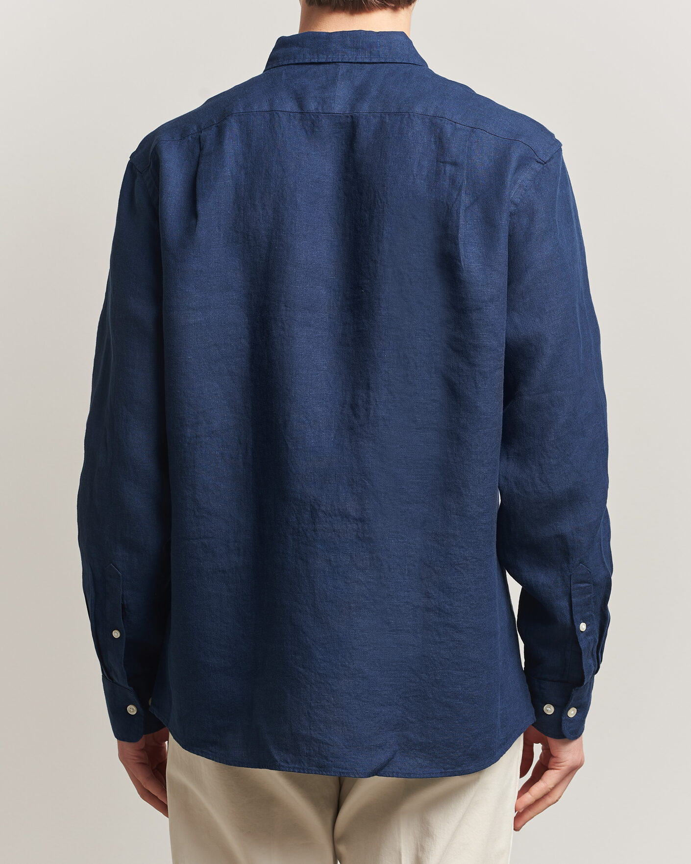 Mies | Kauluspaidat | Charles Tyrwhitt | Pure Linen Slim Fit Shirt Navy