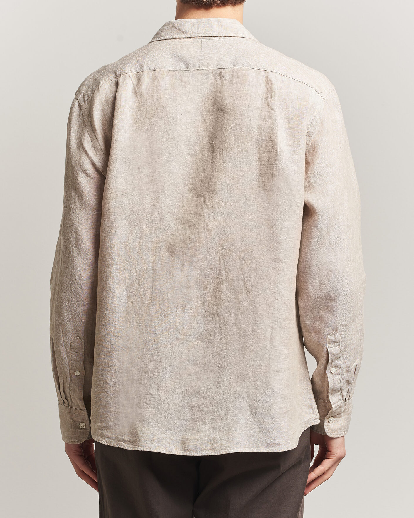 Mies | Kauluspaidat | Charles Tyrwhitt | Pure Linen Slim Fit Shirt Oatmeal