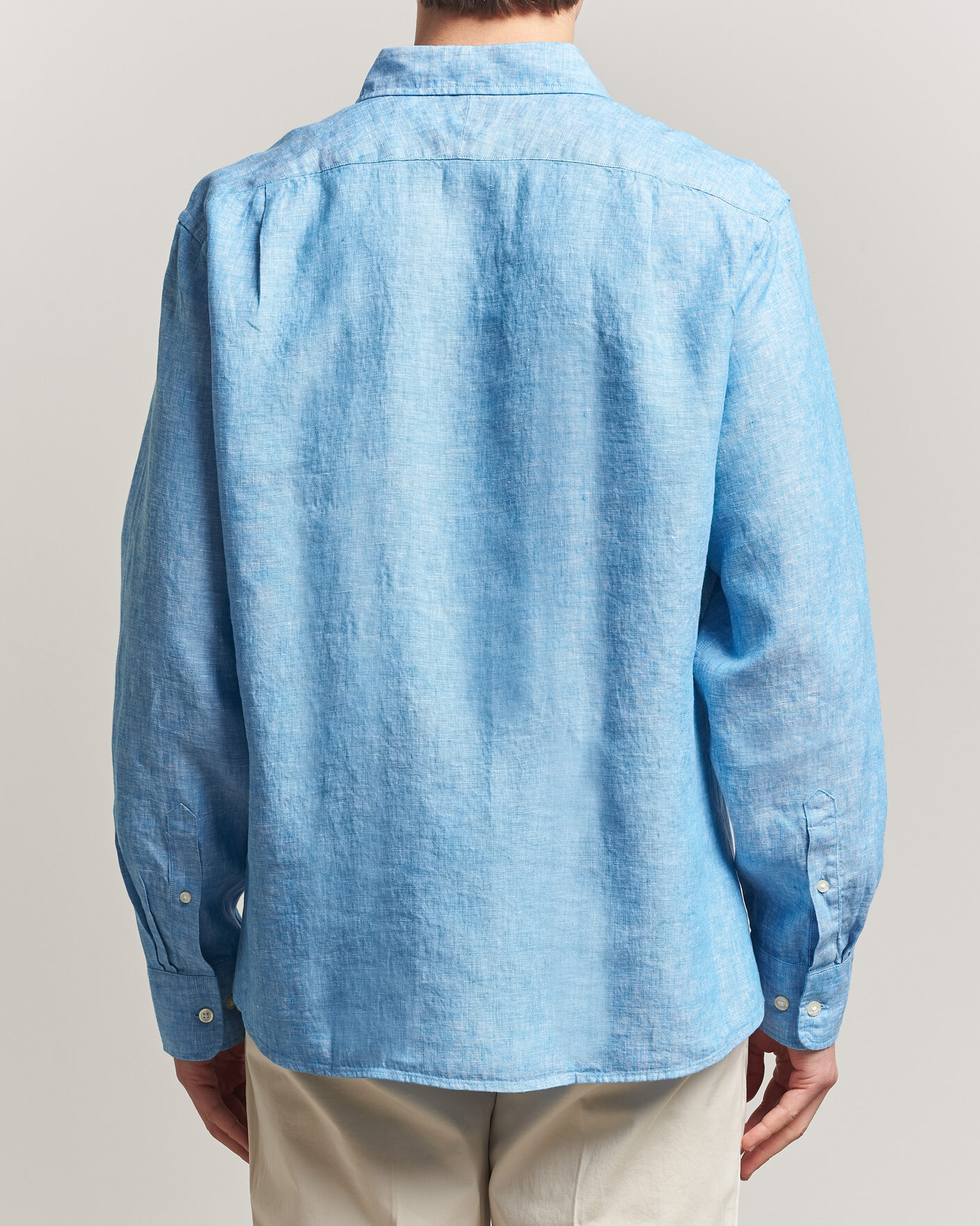 Mies | Kauluspaidat | Charles Tyrwhitt | Pure Linen Slim Fit Shirt Ocean Blue