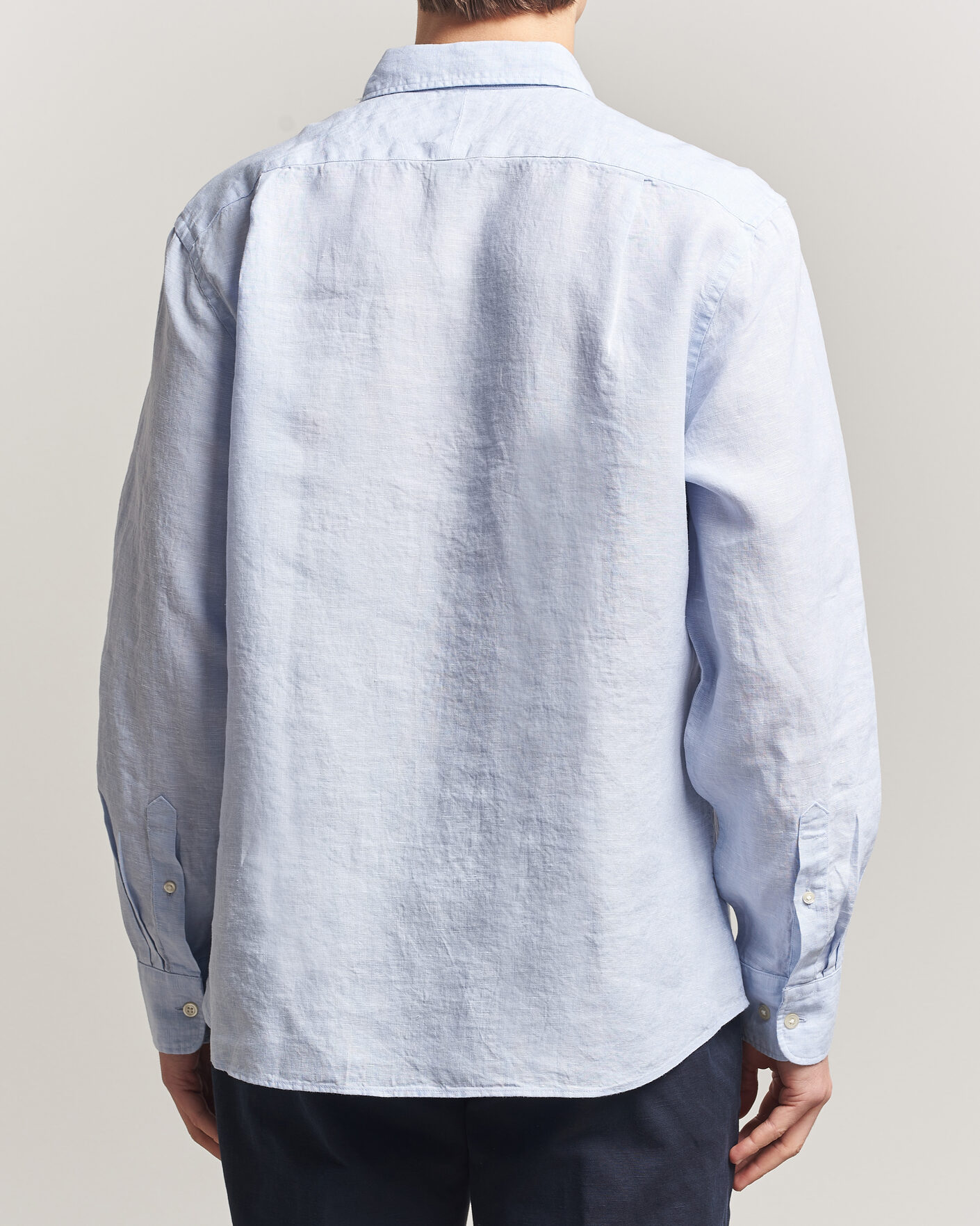 Mies | Kauluspaidat | Charles Tyrwhitt | Pure Linen Slim Fit Shirt Sky Blue