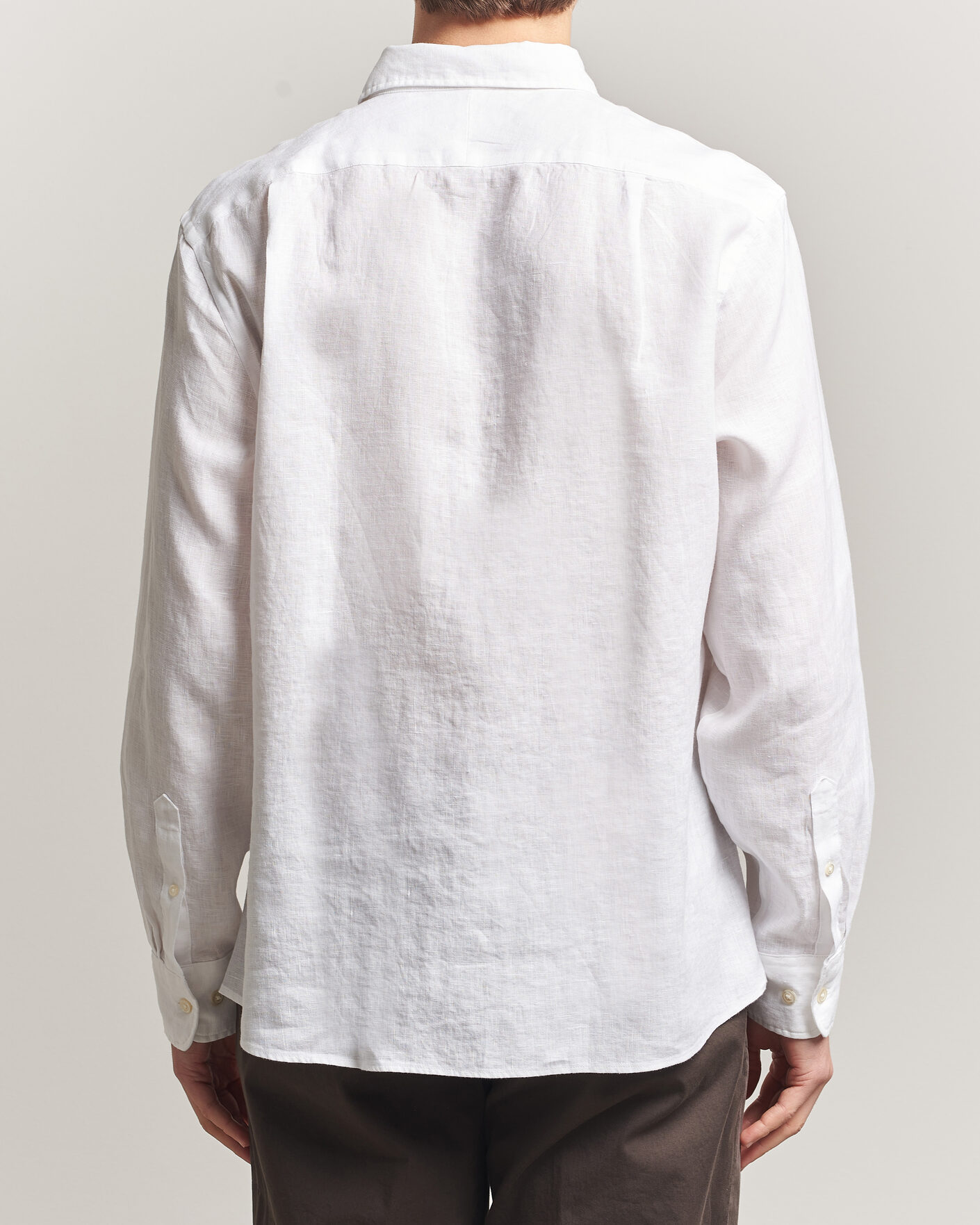 Mies | Kauluspaidat | Charles Tyrwhitt | Pure Linen Slim Fit Shirt White