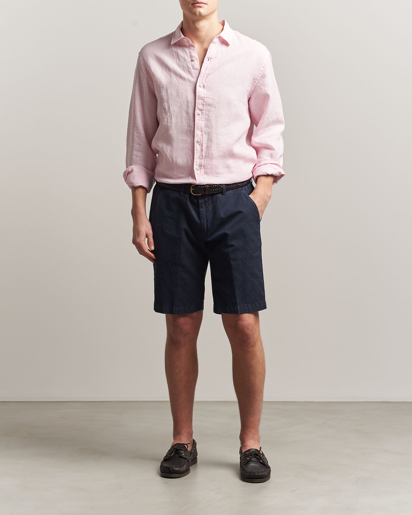 Mies | Kauluspaidat | Charles Tyrwhitt | Pure Linen Slim Fit Shirt Pink