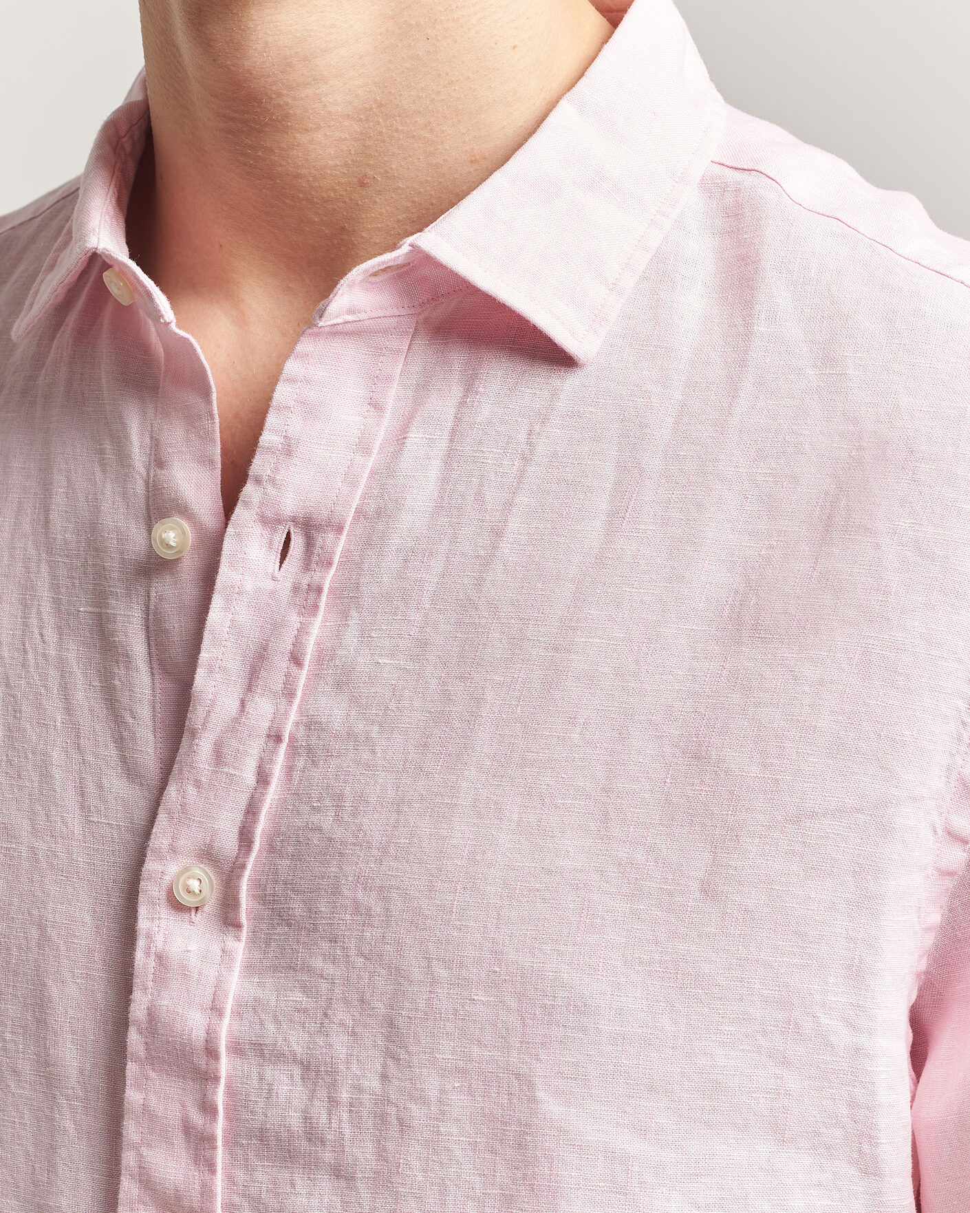 Mies | Kauluspaidat | Charles Tyrwhitt | Pure Linen Slim Fit Shirt Pink