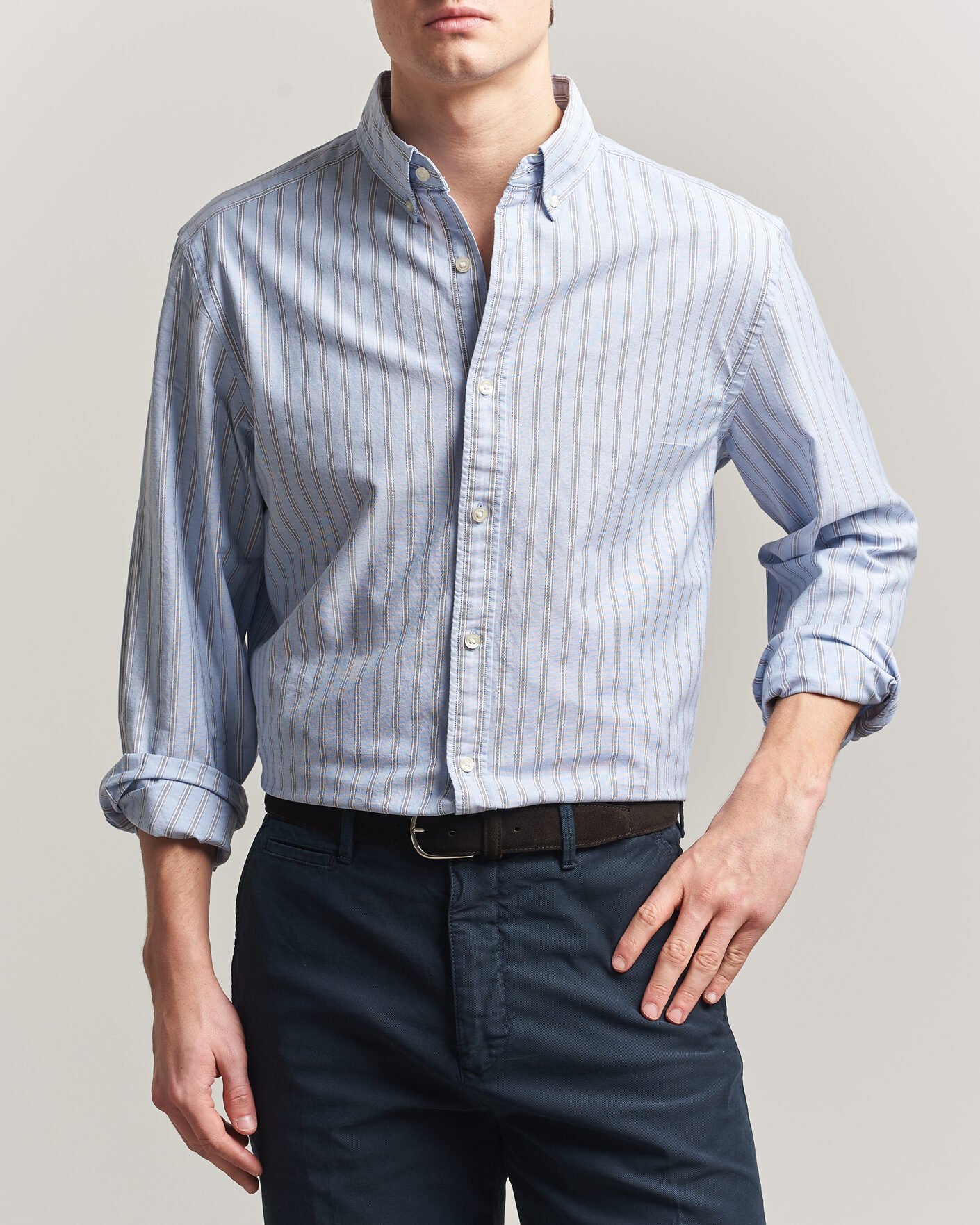 Mies | Kauluspaidat | Charles Tyrwhitt | Button Down Stretch Oxford Shirt Blue