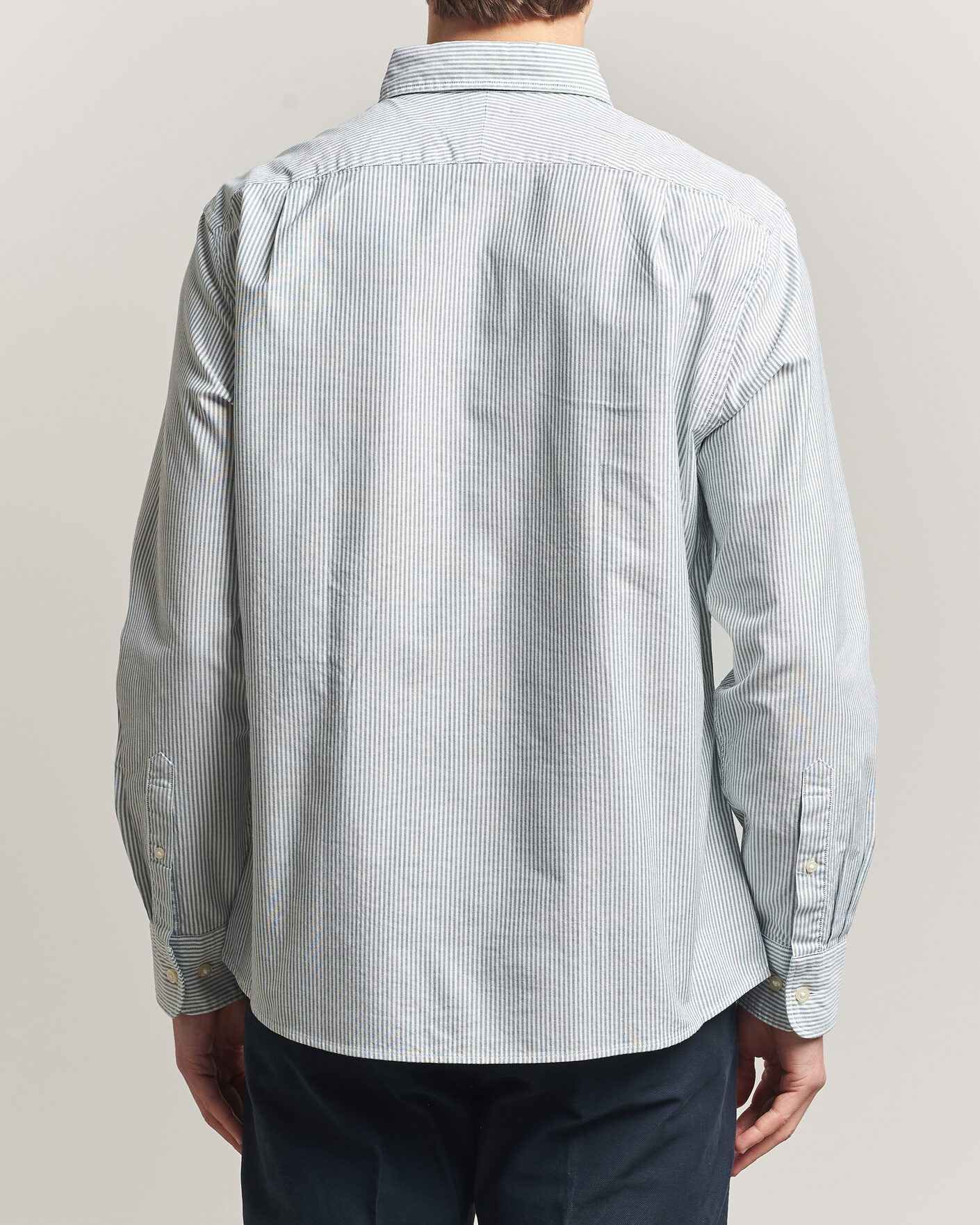 Mies | Kauluspaidat | Charles Tyrwhitt | Button Down Stretch Oxford Shirt Green/White