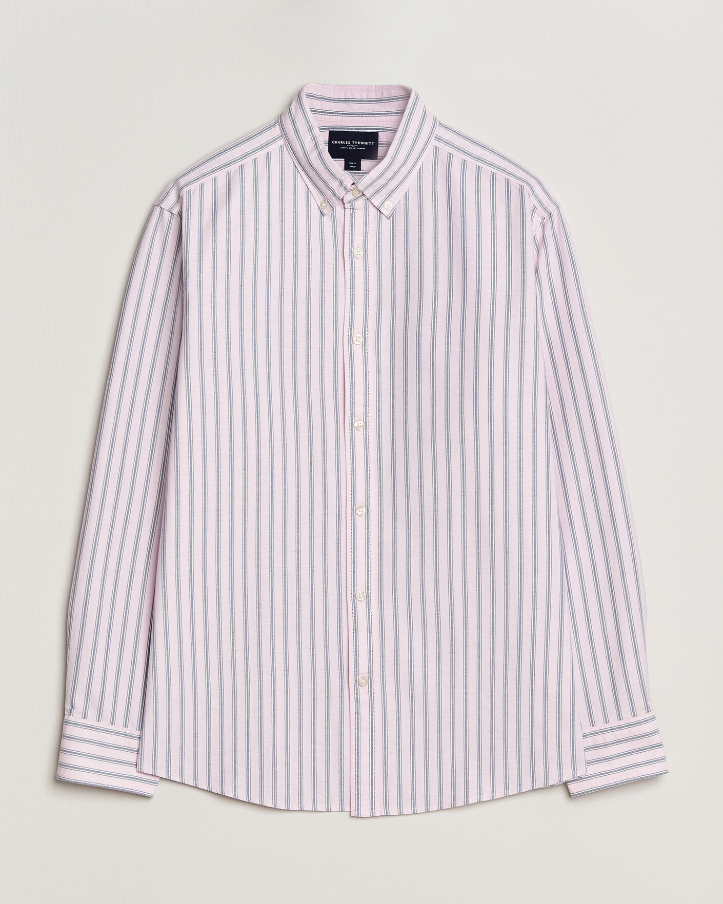 Mies | Kauluspaidat | Charles Tyrwhitt | Button Down Stretch Oxford Shirt Light Pink