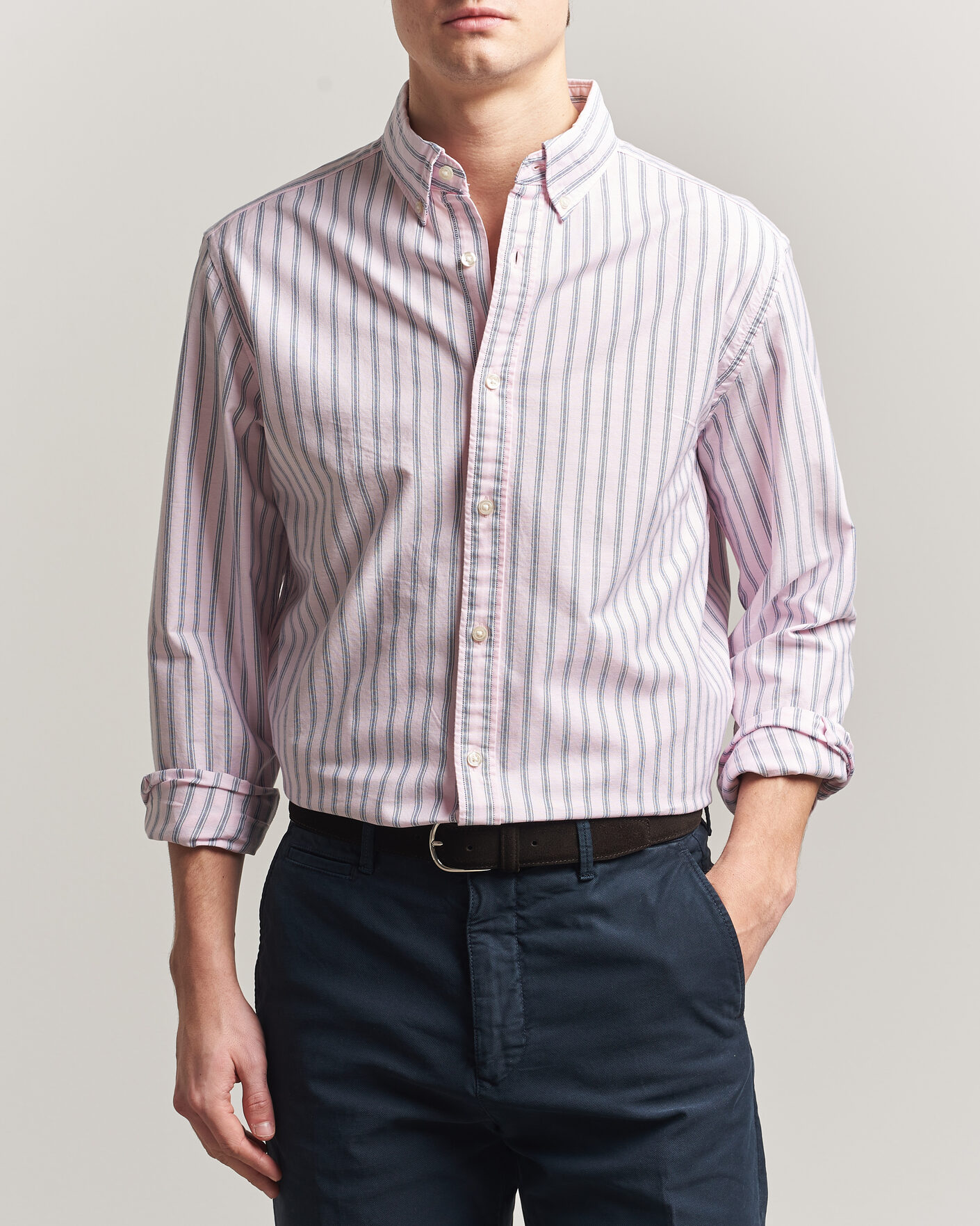 Mies | Kauluspaidat | Charles Tyrwhitt | Button Down Stretch Oxford Shirt Light Pink