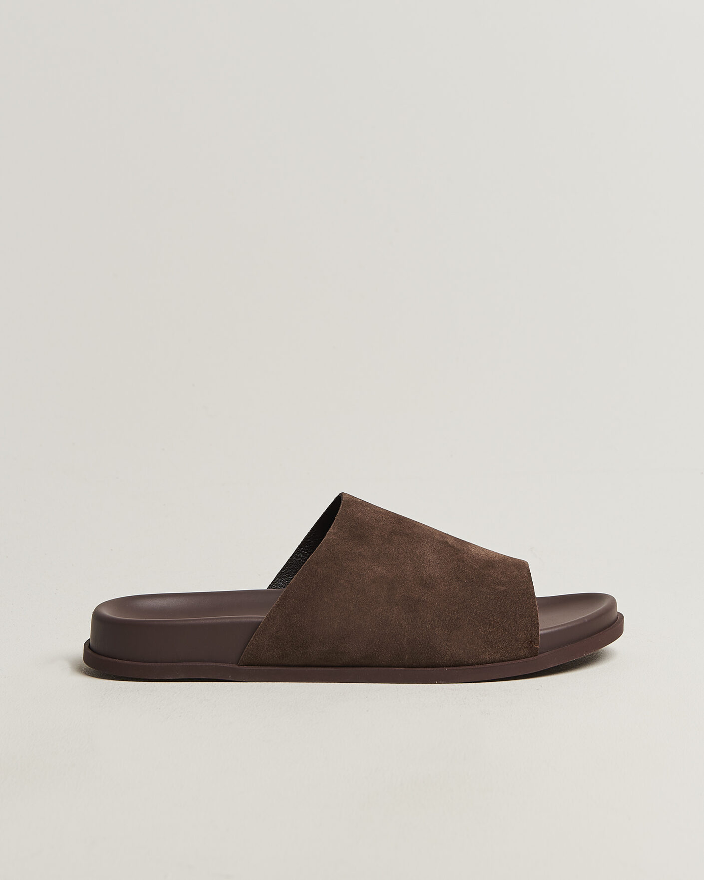 Mies | Sandaalit ja tohvelit | Thera's | Classic Slide Sandals Dark Brown Suede