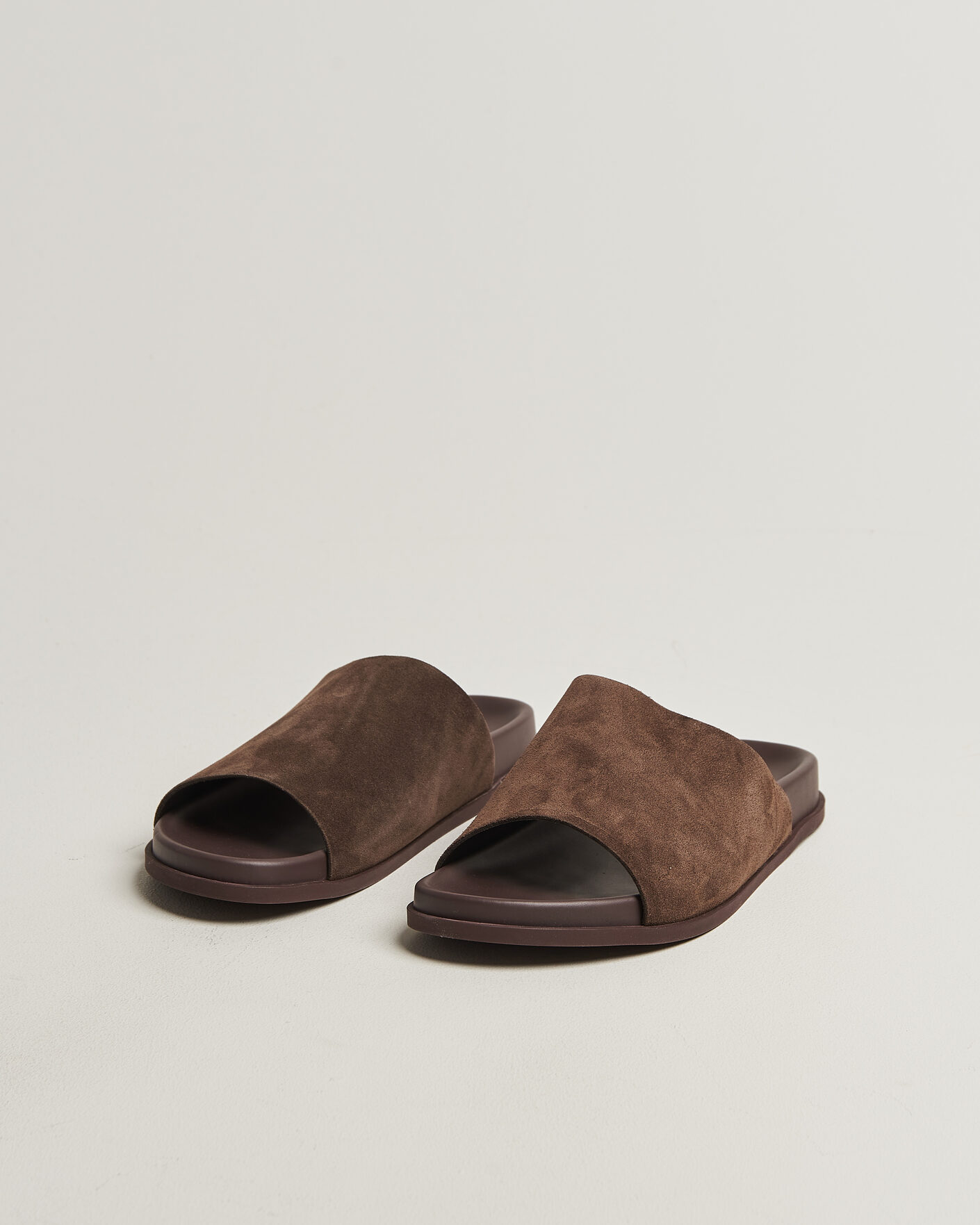 Mies | Sandaalit ja tohvelit | Thera's | Classic Slide Sandals Dark Brown Suede