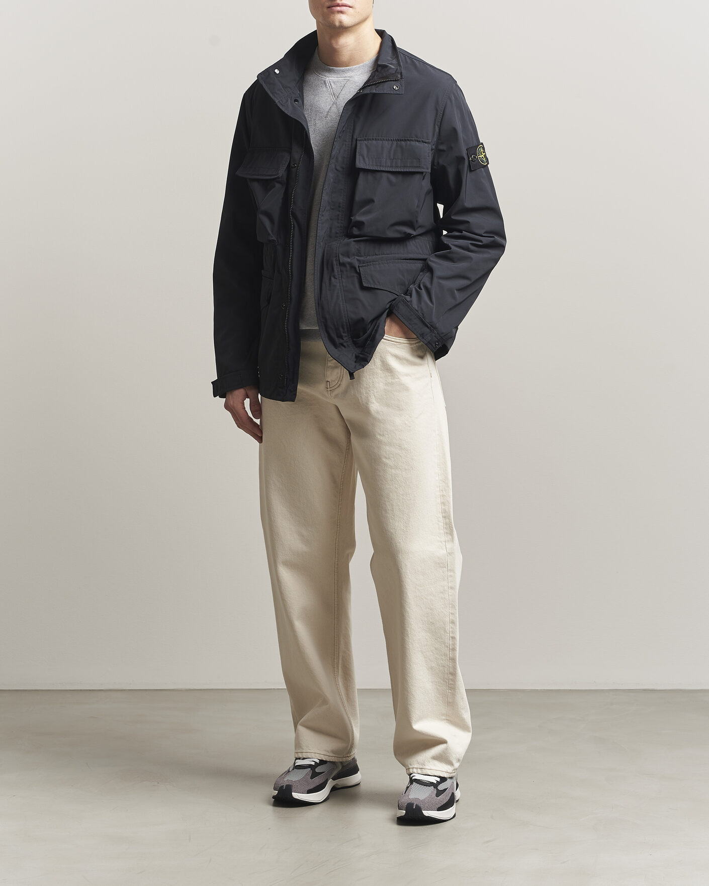 Mies | Takit | Stone Island | Micro Twill Field Jacket Black