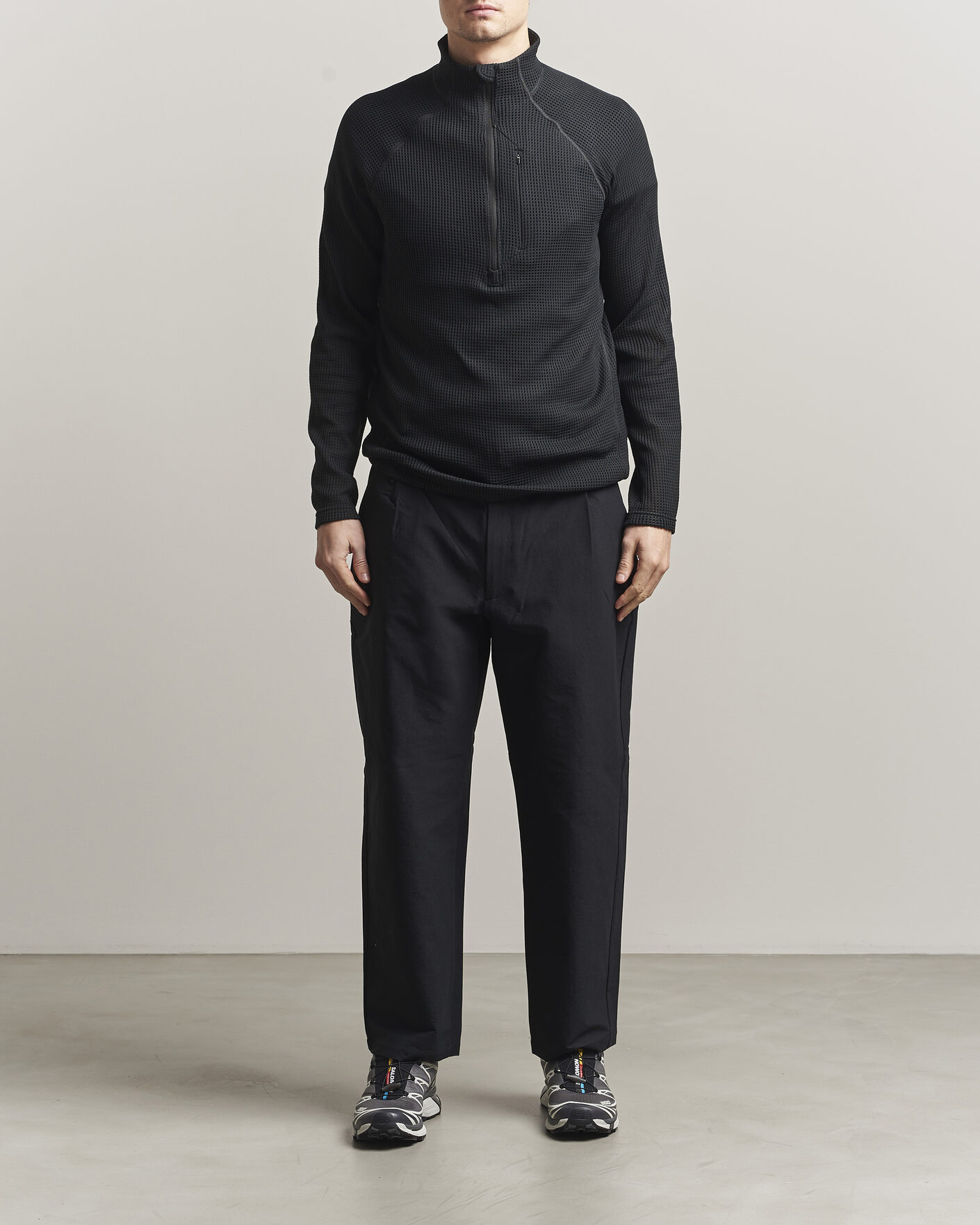 Mies | Puserot | Houdini | Pace Flow Half Zip True Black