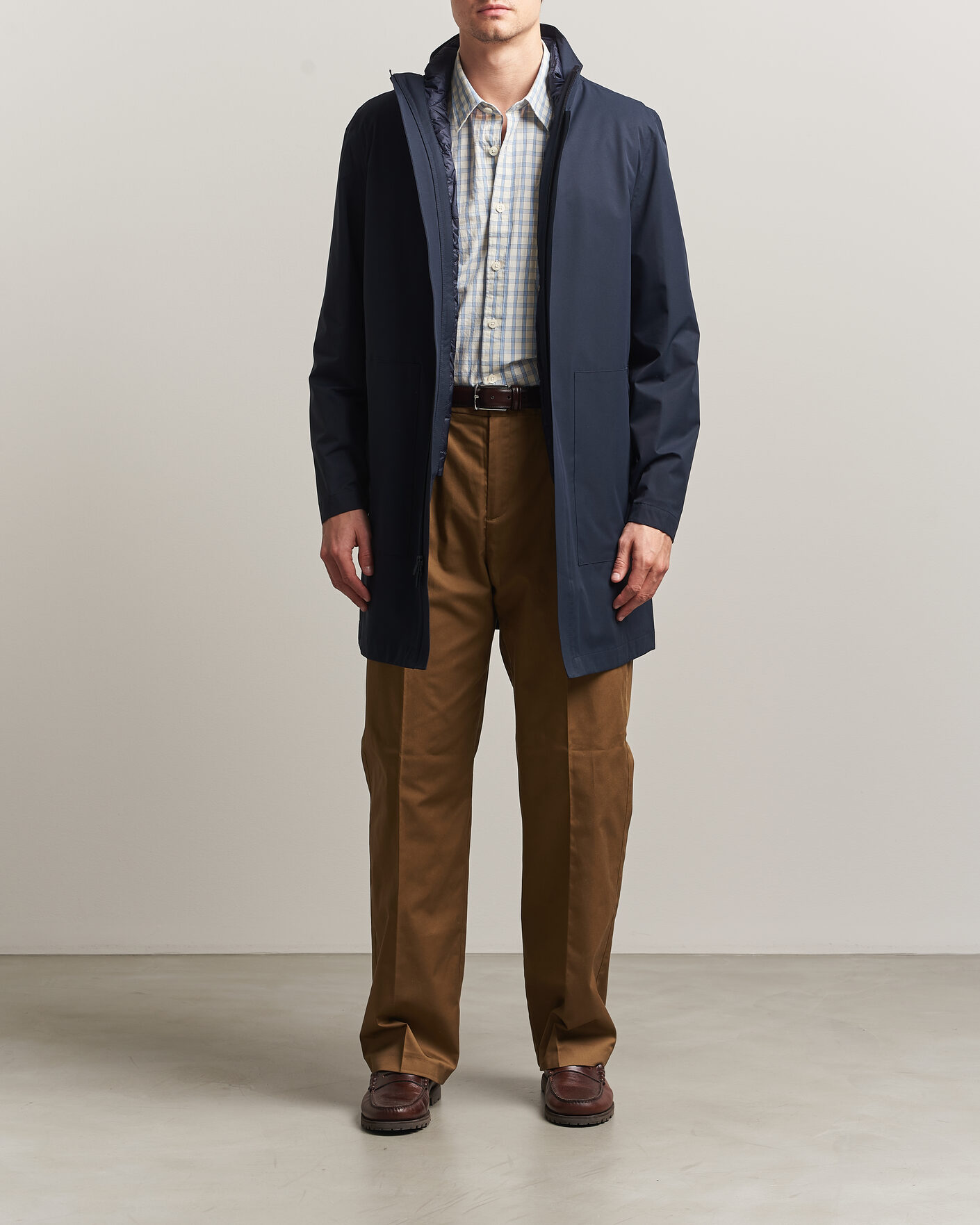 Mies | Takit | Woolrich | Two Layer 2 in 1 Carcoat Melton Blue