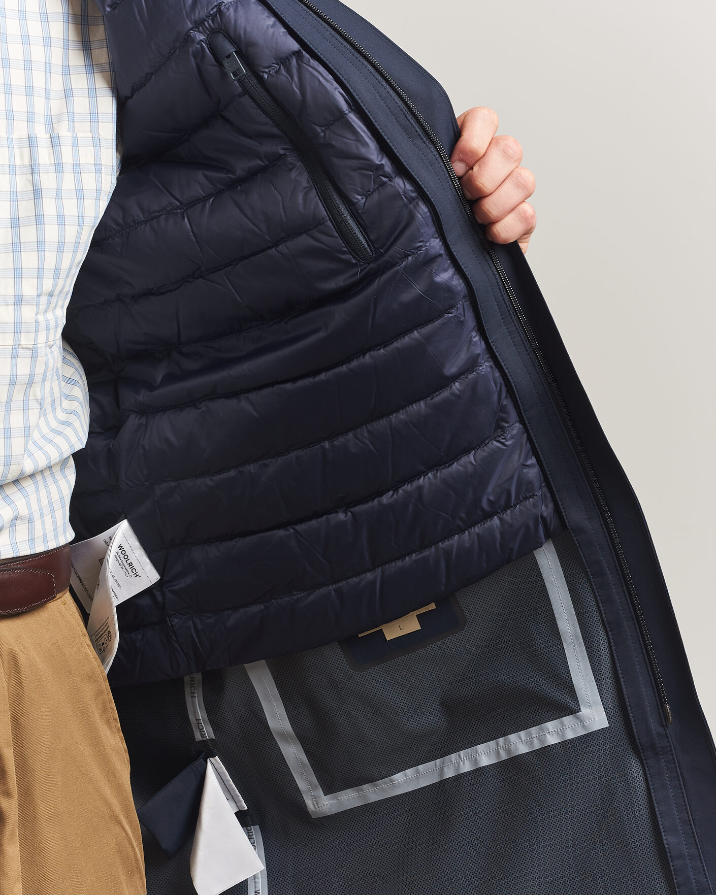 Mies | Takit | Woolrich | Two Layer 2 in 1 Carcoat Melton Blue