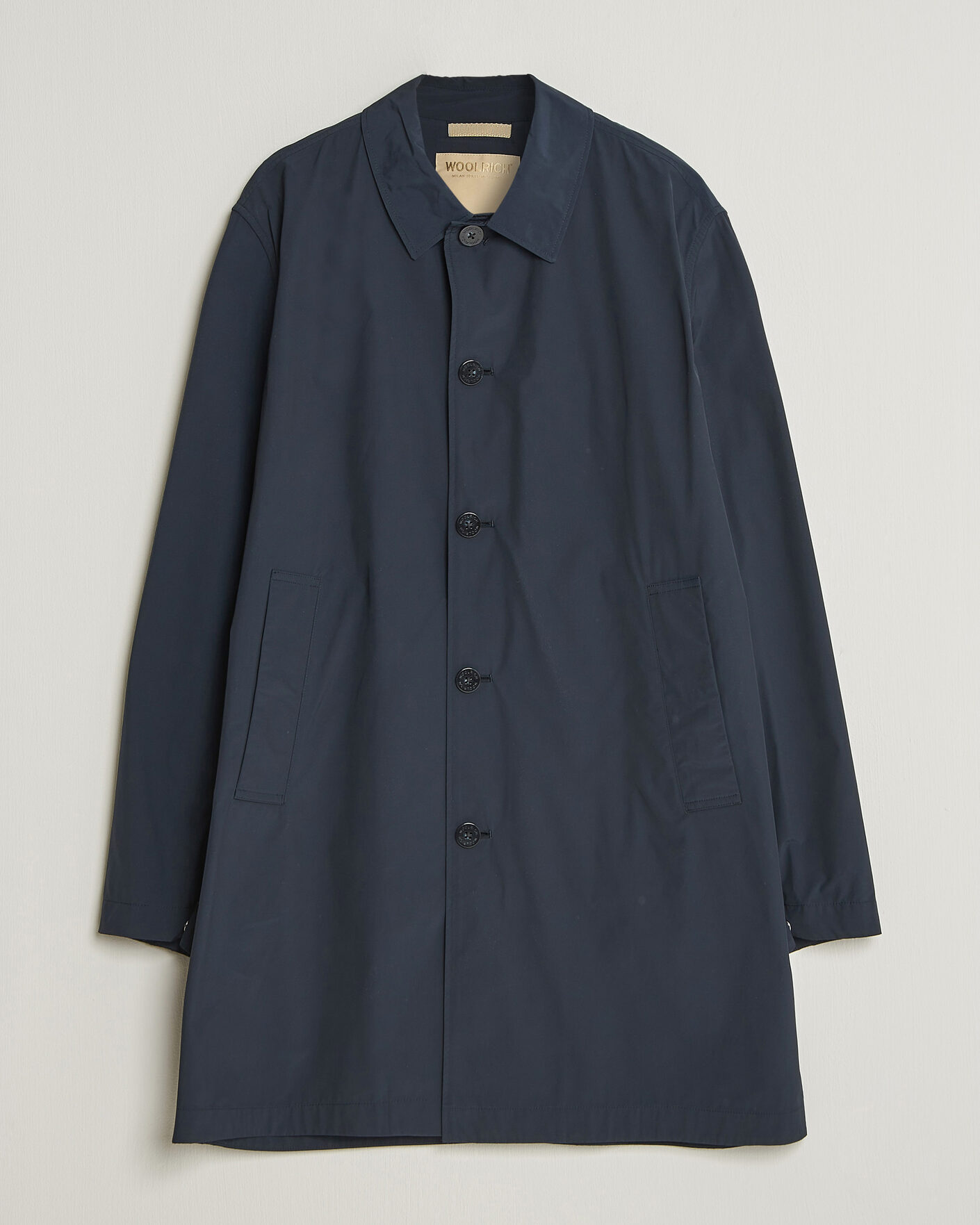 Mies | Takit | Woolrich | Urban Nylon Water Repelent Carcoat Melton Blue