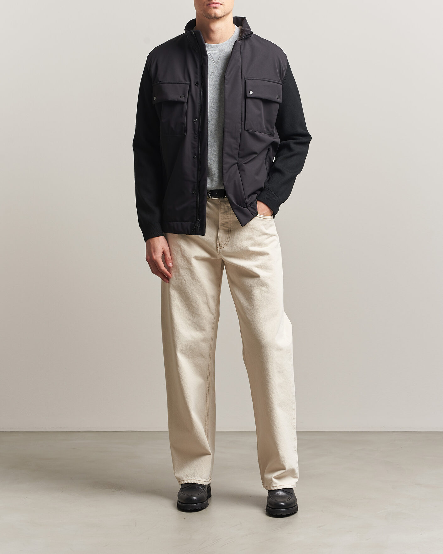 Mies | Takit | Woolrich | Two Layers Hybrid Jacket Black