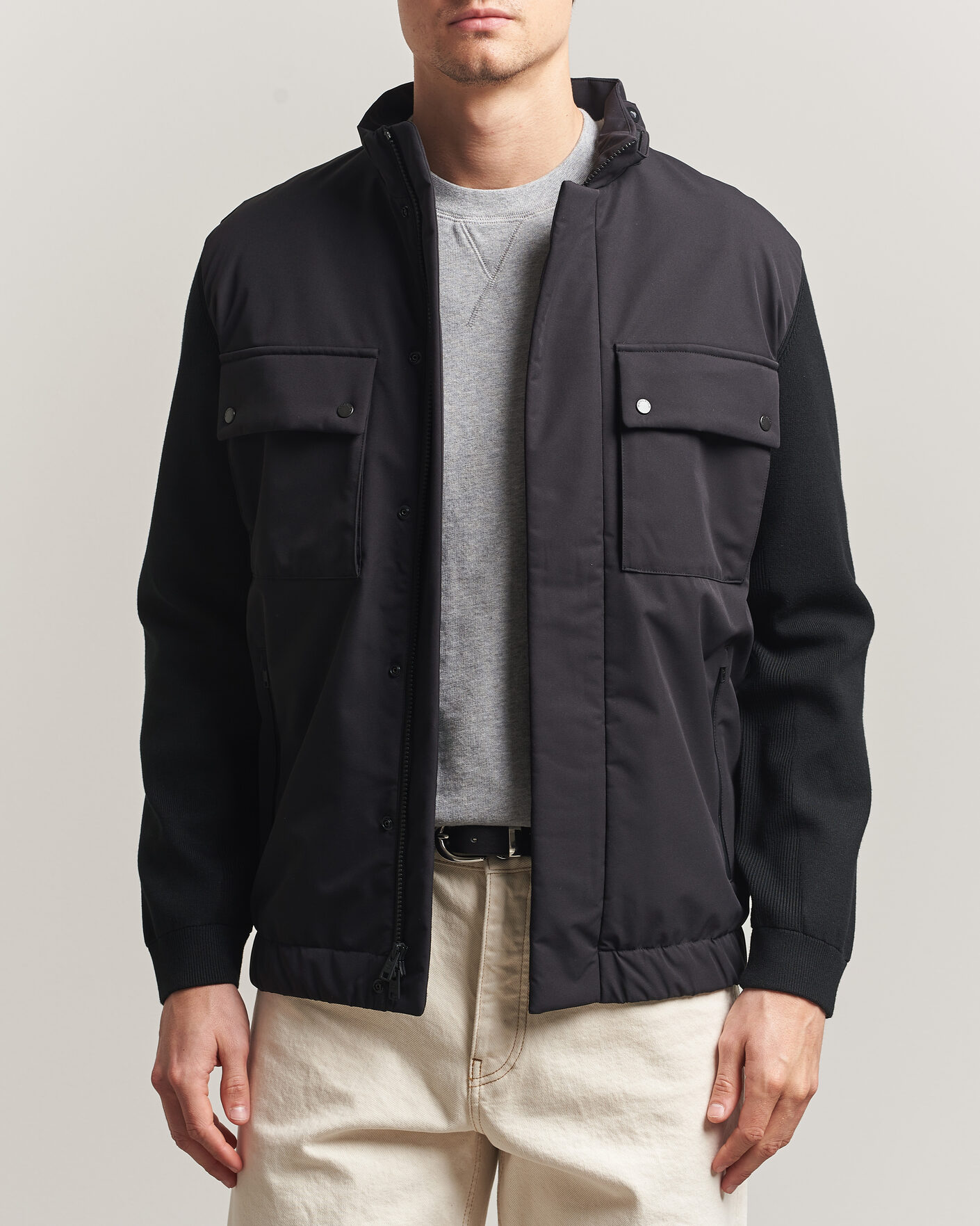 Mies | Takit | Woolrich | Two Layers Hybrid Jacket Black