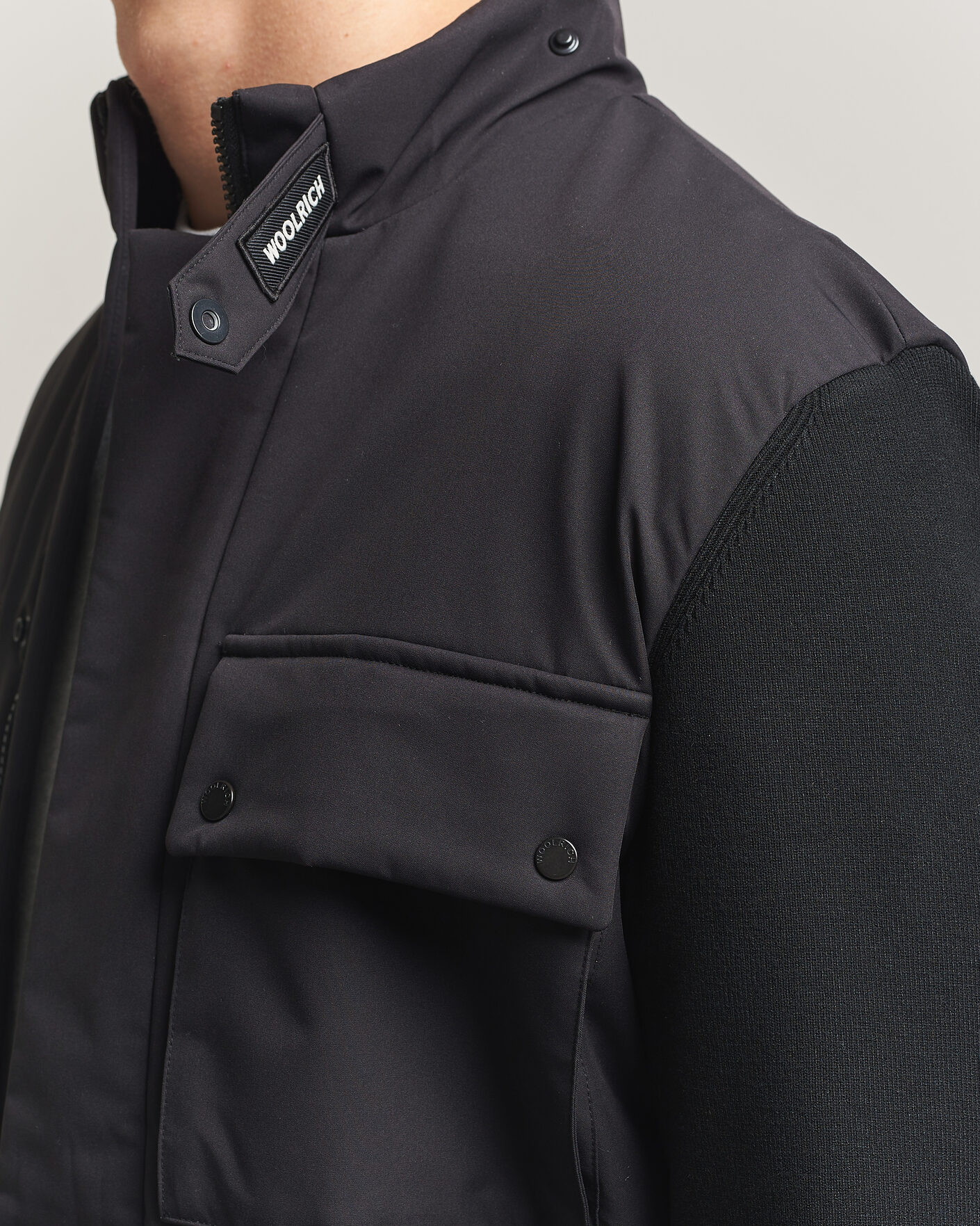 Mies | Takit | Woolrich | Two Layers Hybrid Jacket Black