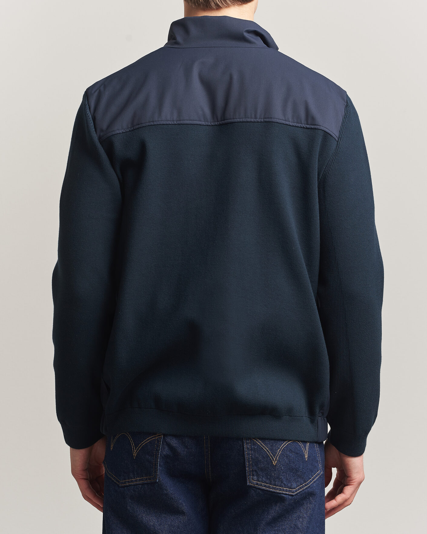 Mies | Takit | Woolrich | Two Layers Hybrid Jacket Melton Blue
