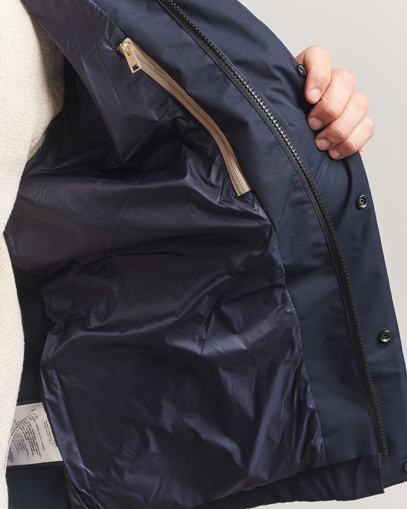 Mies | Takit | Woolrich | Two Layers Hybrid Jacket Melton Blue