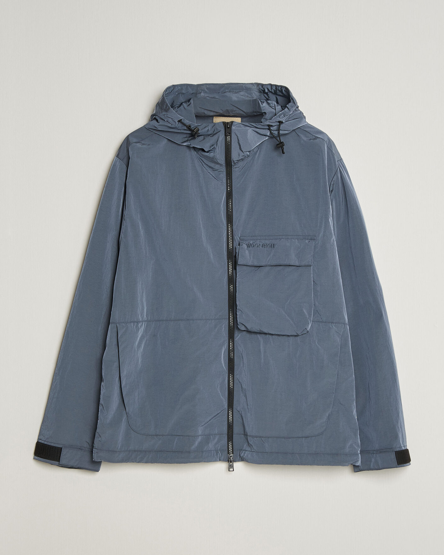 Mies | Takit | Woolrich | Shiny Nylon Hooded Jacket Grisaille