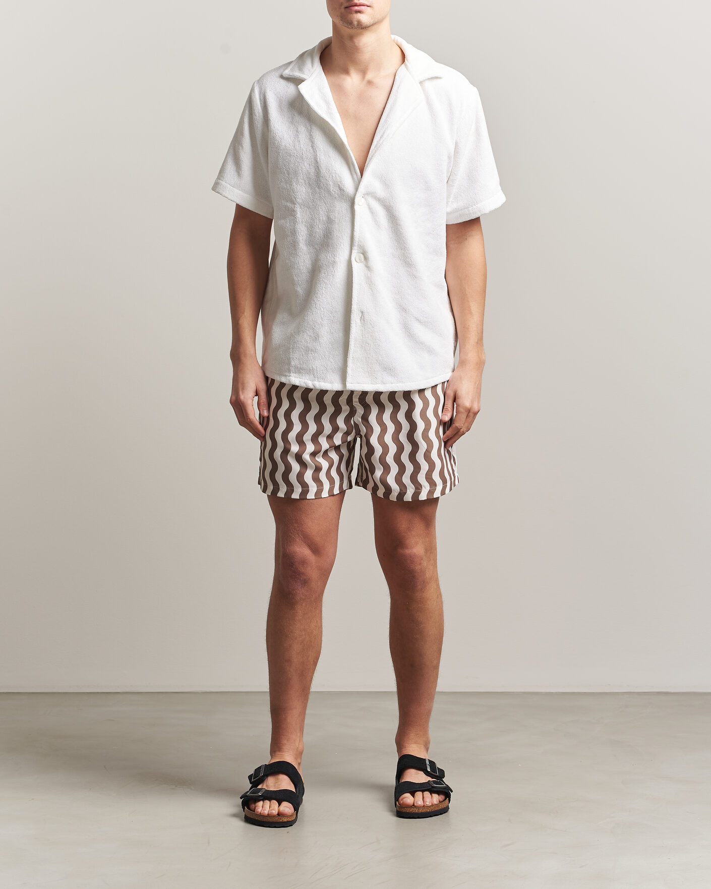 Mies | Uimahousut | OAS | Printed Swimshorts Fine Waver